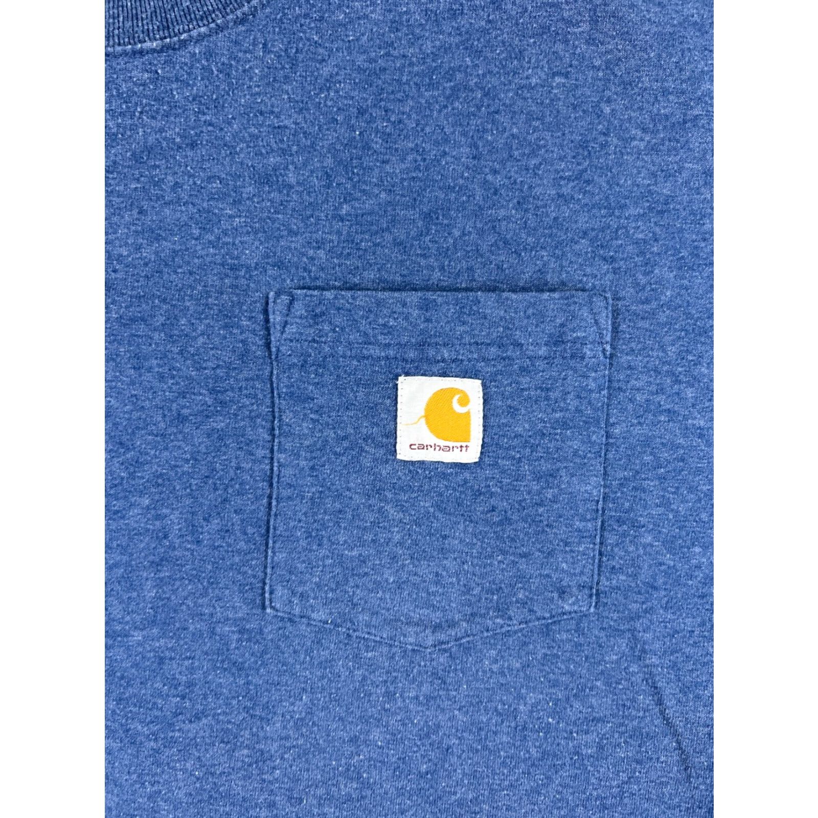 Carhartt Carhartt Men's XL Blue Short Sleeve Shirt K87 Cotton Jersey Crew Neck with Pocket Size US XL / EU 56 / 4 - 3 Thumbnail