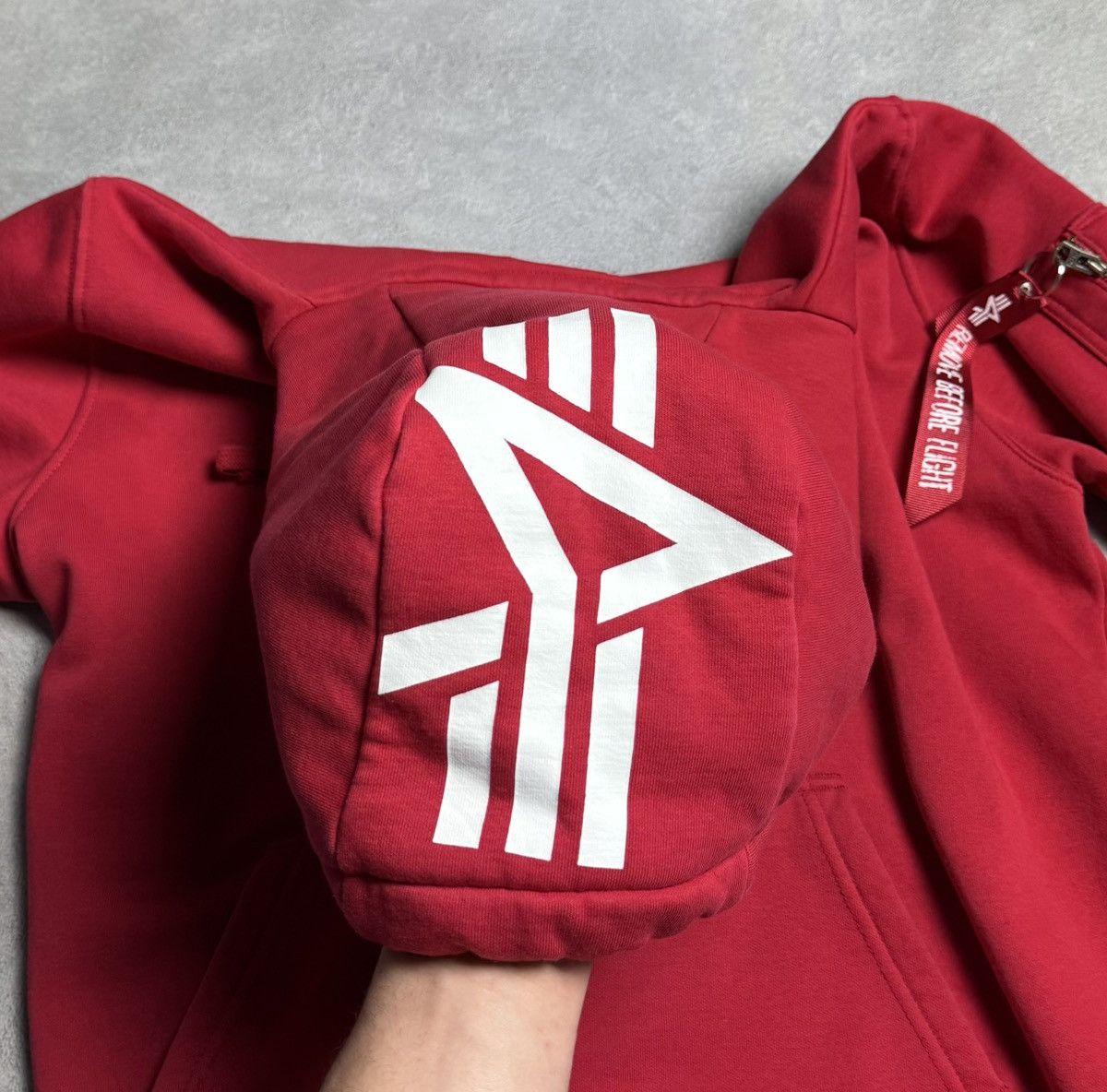 Alpha Industries Alpha Industries Big Logo Cotton Hoodie Red size L Size US L / EU 52-54 / 3 - 13 Thumbnail