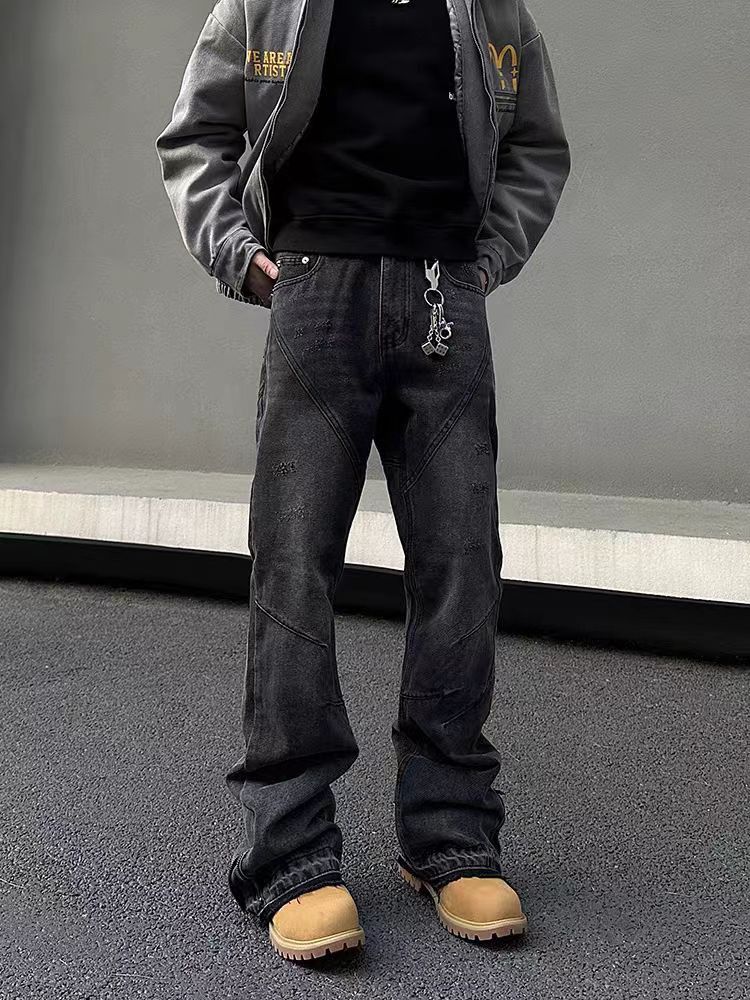 Japanese Brand Black Vintage Washed Relaxed Jeans Size US 34 / EU 50 - 2 Thumbnail