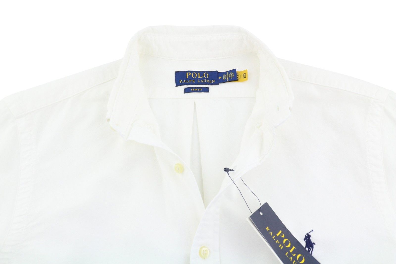 Ralph Lauren CORE REPLEN M White Button-Down Neck Slim Fit 87023 Size US M / EU 48-50 / 2 - 5 Thumbnail