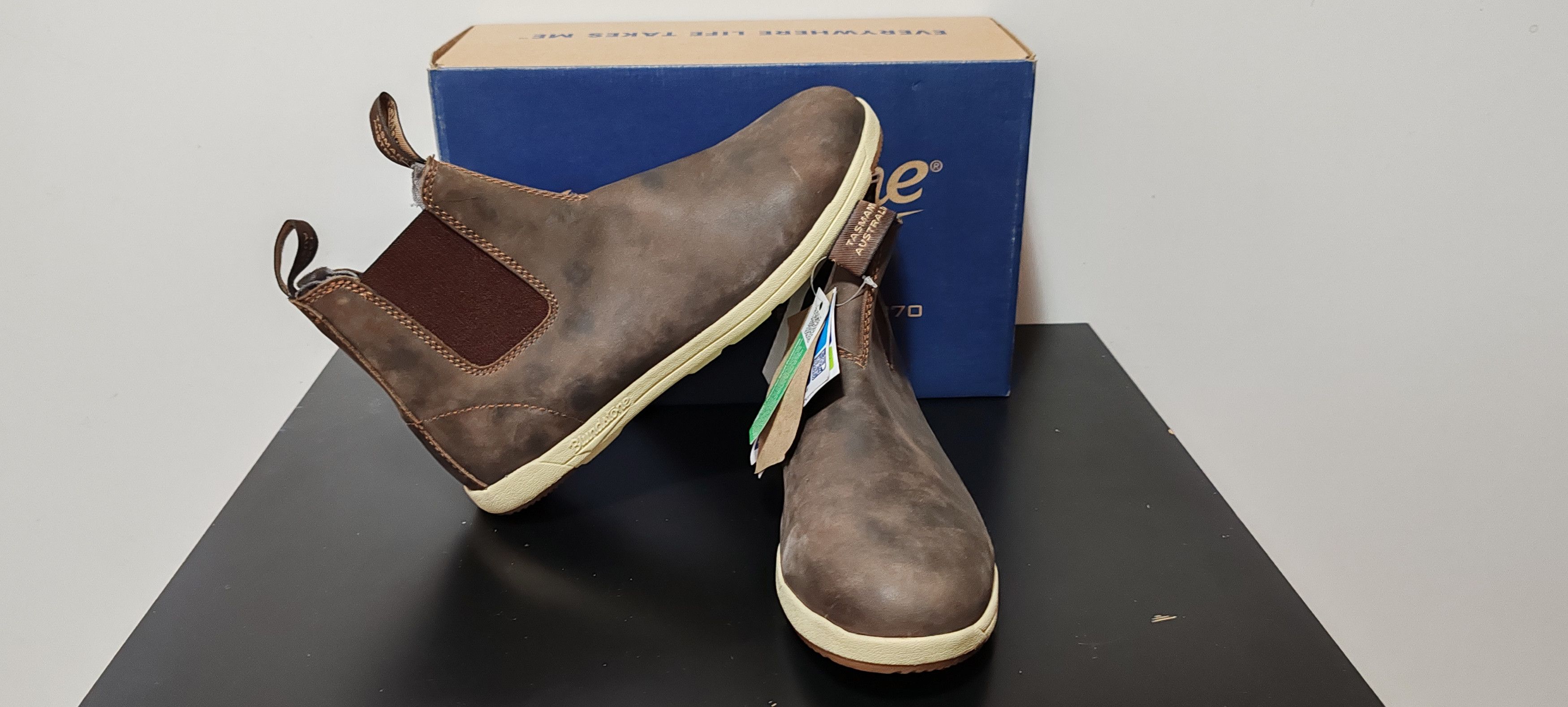 Blundstone Bootes Chelsea Blundstone/Rusti en Cuir Marron Tg:43,5 Size US 9.5 / IT 39.5 - 12 Thumbnail