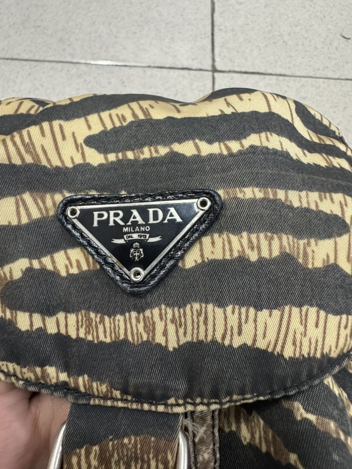 Prada PRADA ZEBRA PRINT NYLON BAGPACK BAG Size ONE SIZE - 6 Thumbnail