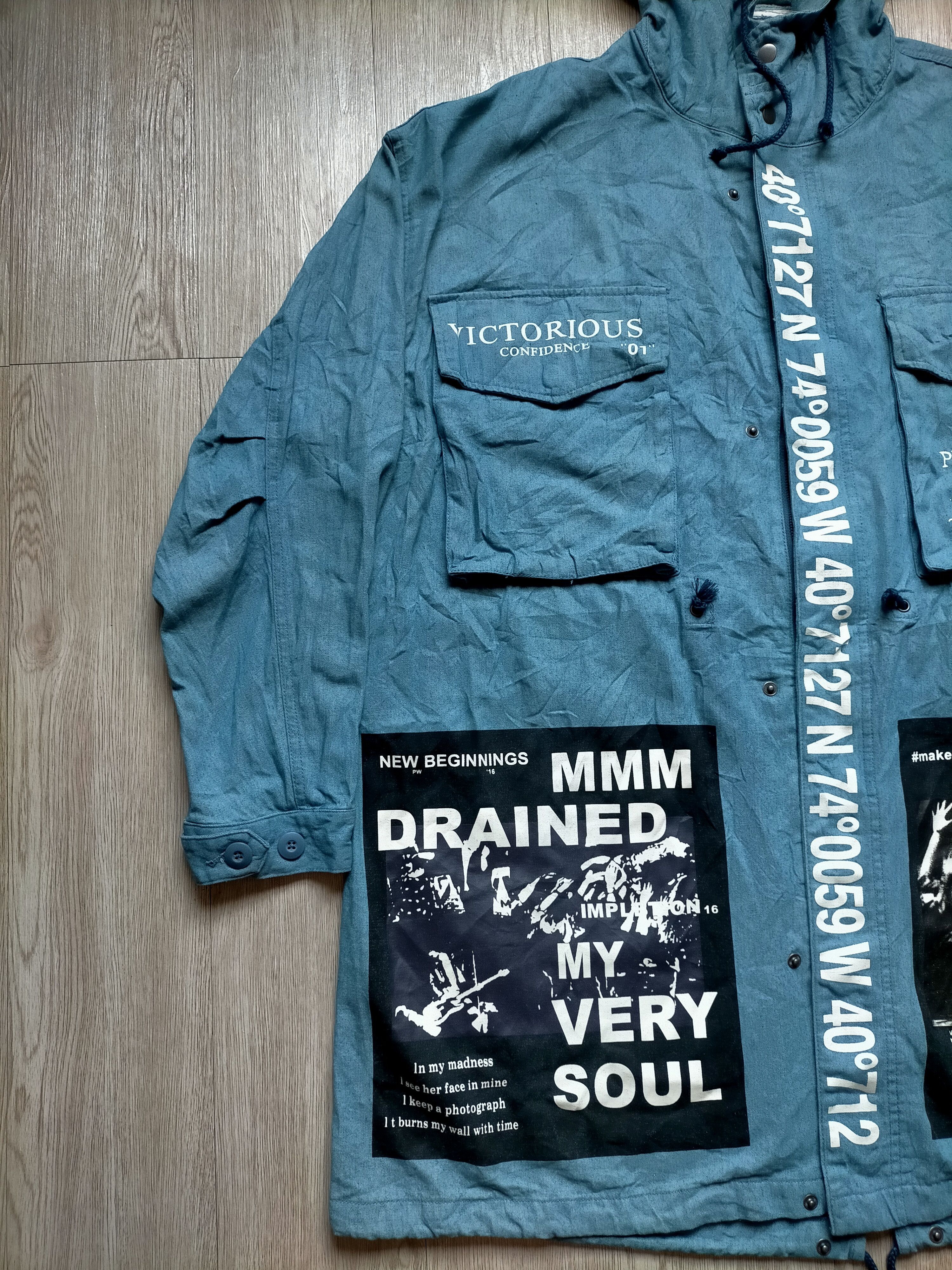 If Six Was Nine 🔥Rare🔥Vtg 90s Jungle storm Rap Patches Parkas Hoodie Size US XXL / EU 58 / 5 - 8 Thumbnail