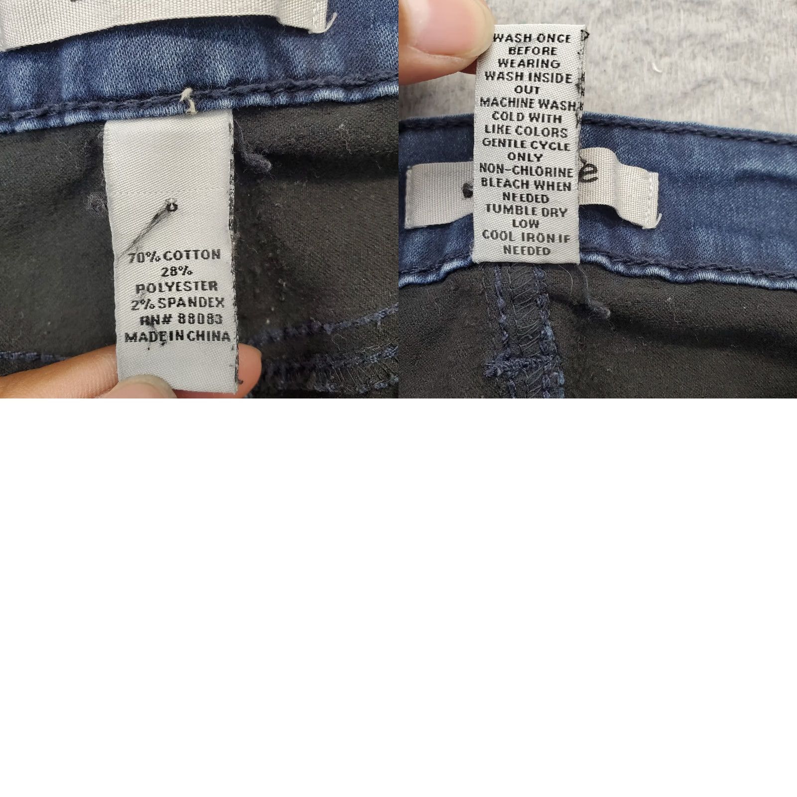 Vintage Refuge Skinny Jeans Womens Size 8 Blue Denim 5-Pocket Slim Fit Streetwear" Size 30" / US 8 / IT 44 - 8 Thumbnail