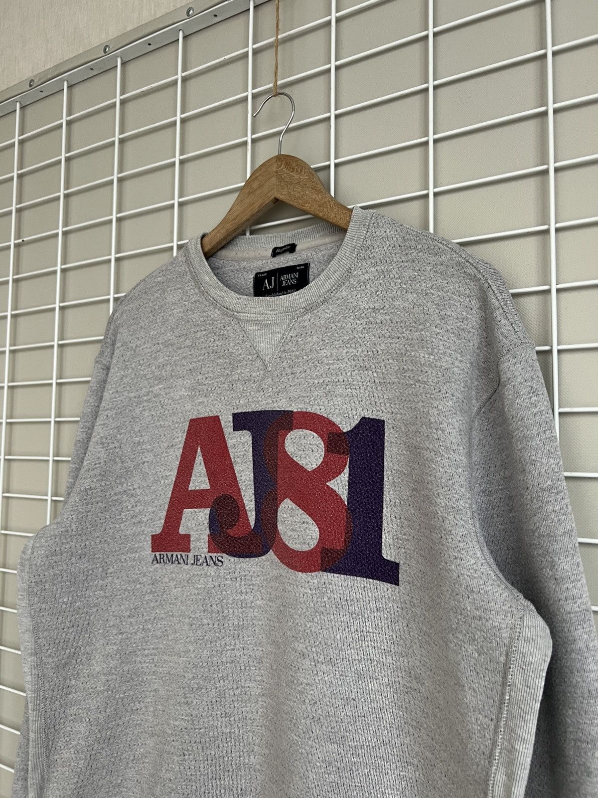 Armani Armani Jeans AJ81 Big Logo Sweatshirt Mens Size L/XL Vintage Size US XL / EU 56 / 4 - 4 Thumbnail