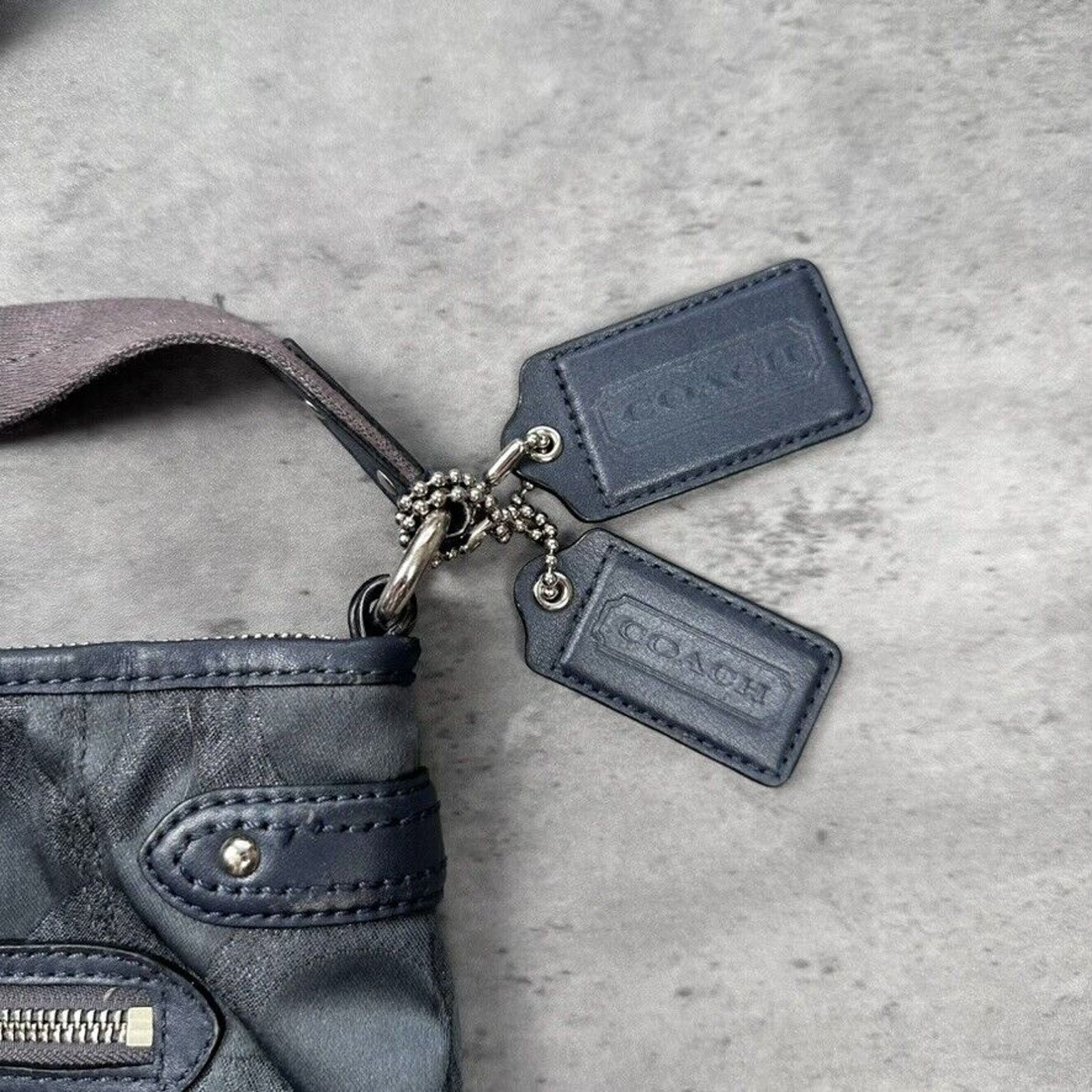 Coach Coach Black Gray Shimmery Messenger Bag Y2K Size ONE SIZE - 2 Thumbnail