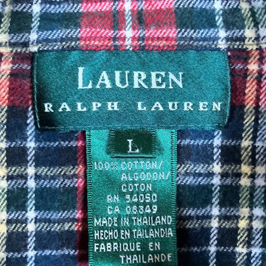 Ralph Lauren Ralph Lauren Mens Shirt Red Multicolored Plaid Button Down 100% Cotton Large Size US L / EU 52-54 / 3 - 6 Thumbnail