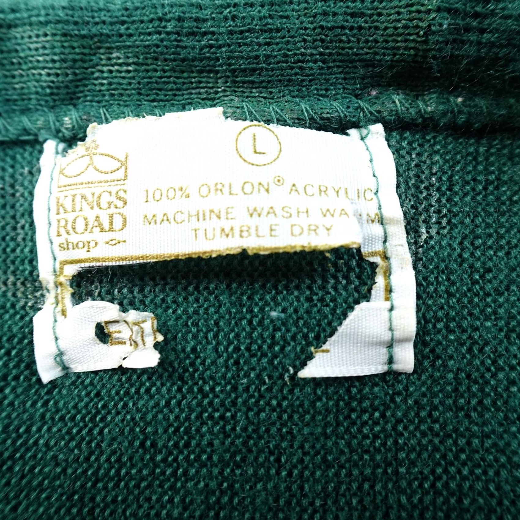Vintage VINTAGE Kings Road Cardigan Sweater Mens L Green Acrylic V-Neck Knit Pockets Tight-Knit Size US L / EU 52-54 / 3 - 4 Thumbnail