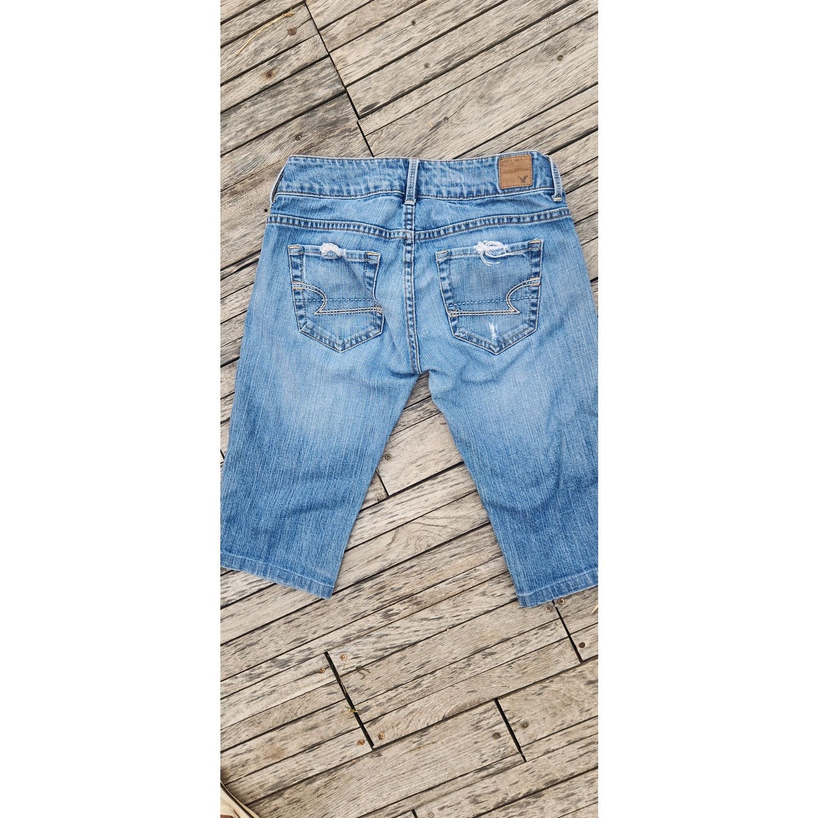 American Eagle Outfitters American Eagle Jean Capris Size 0 Streetwear Y2K low rise Size 25" / US 0 / IT 36 - 5 Thumbnail