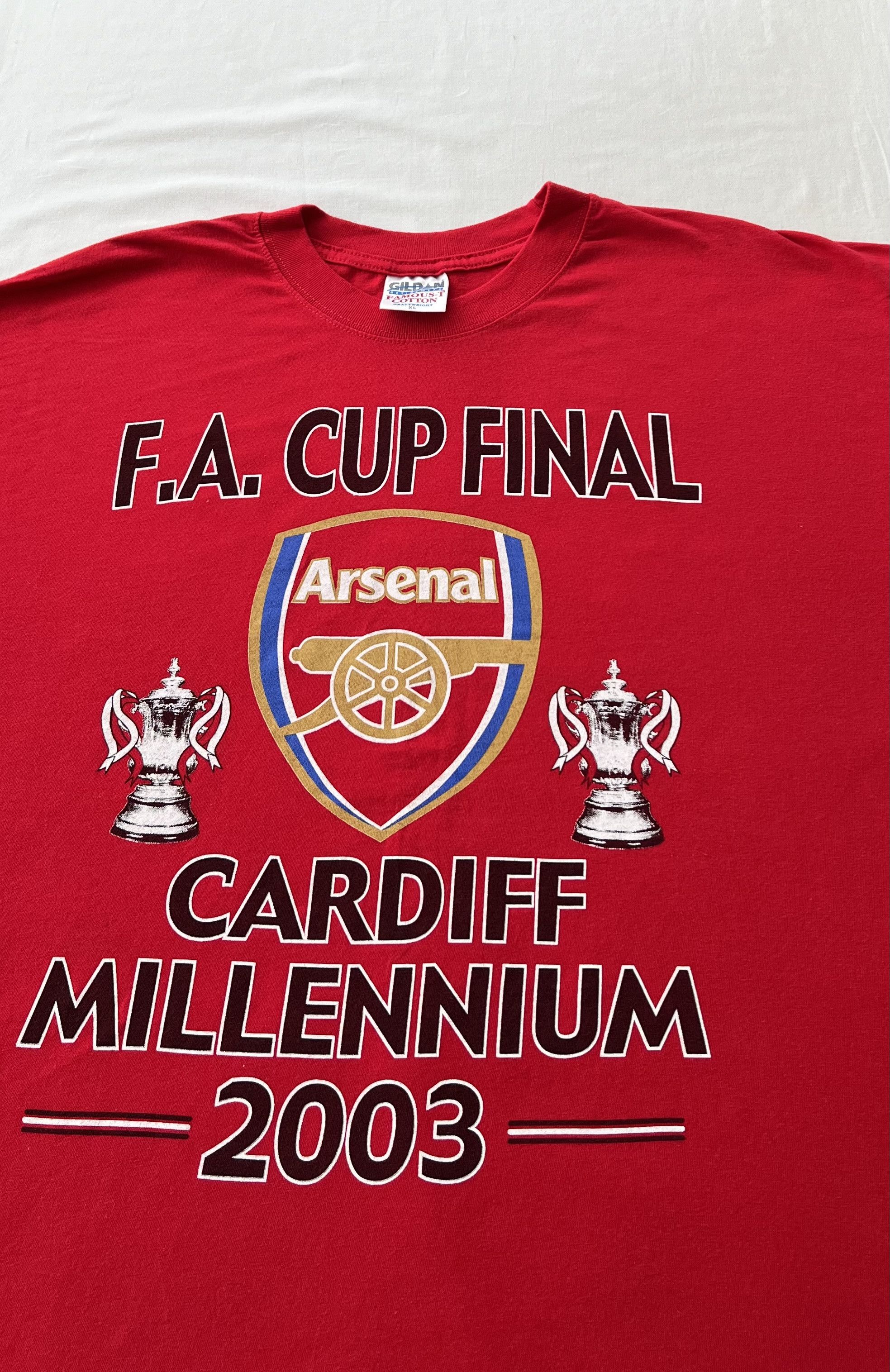 Vintage Vintage 2003 Arsenal FA Cup Final 2003 Red T-shirt Size US XL / EU 56 / 4 - 3 Thumbnail