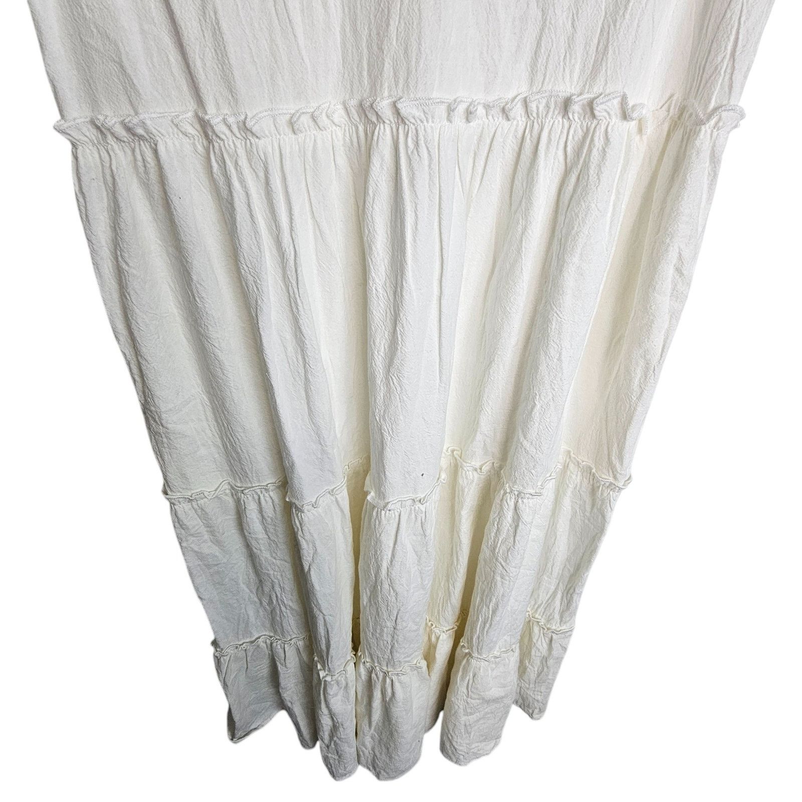 Anthropologie Anthropologie Dress M White Tiered Summer Cottage Romance Size M / US 6-8 / IT 42-44 - 4 Thumbnail