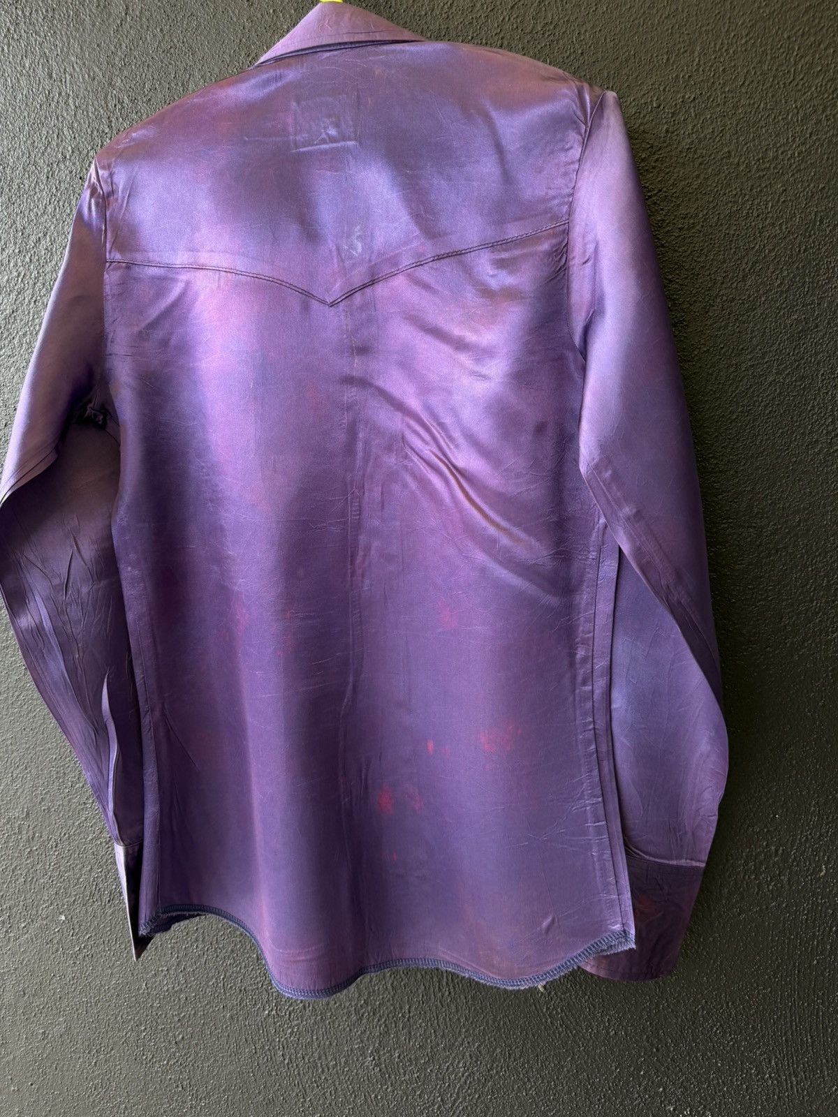 Wrangler Vintage 70s Wrangler Purple 100% Acetate Western Shirt (32) Size S / US 4 / IT 40 - 13 Thumbnail