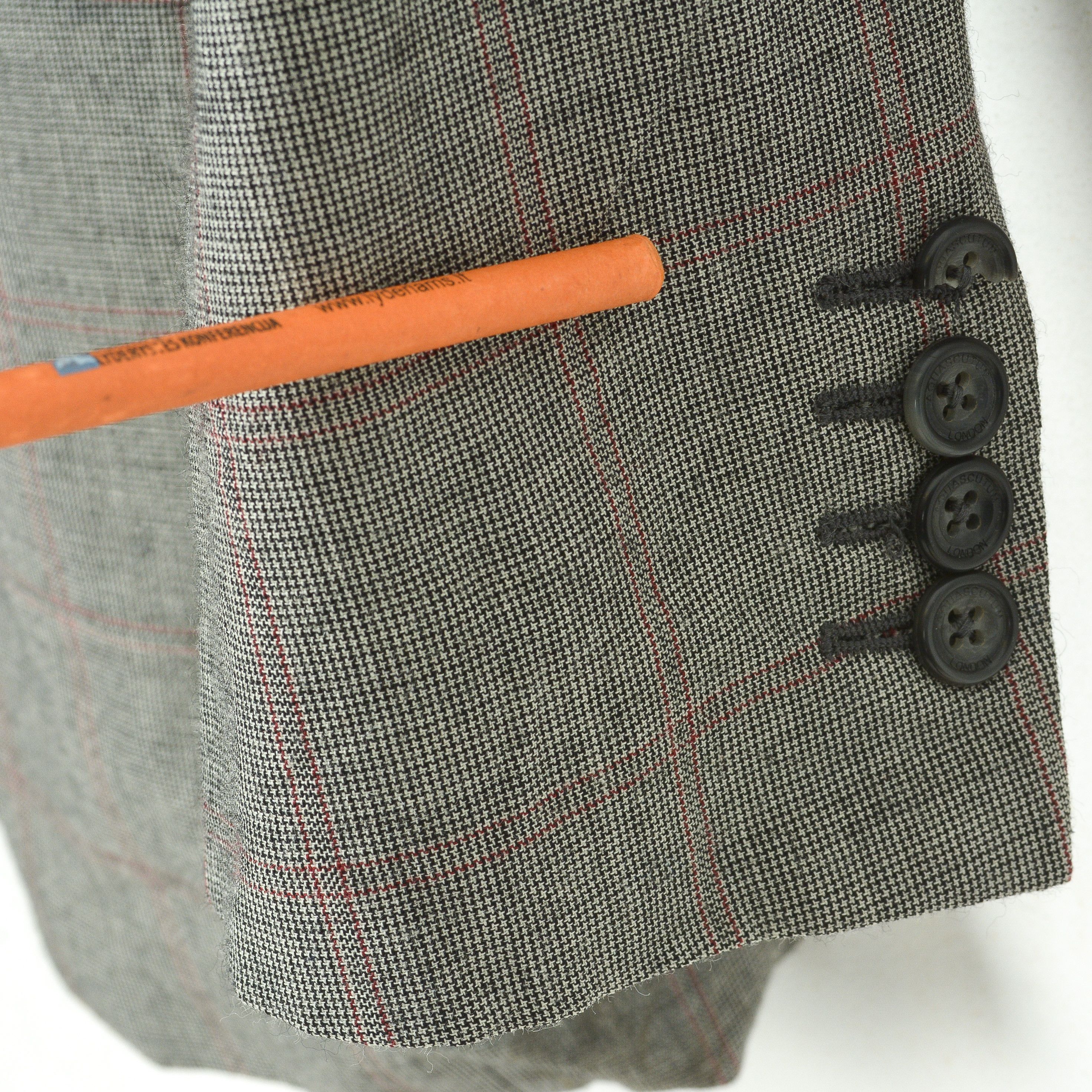 Aquascutum Wool Blazer UK 34 US Coat EU 44 Jacket Plaid Check Suit 2XS Size 34R - 7 Thumbnail