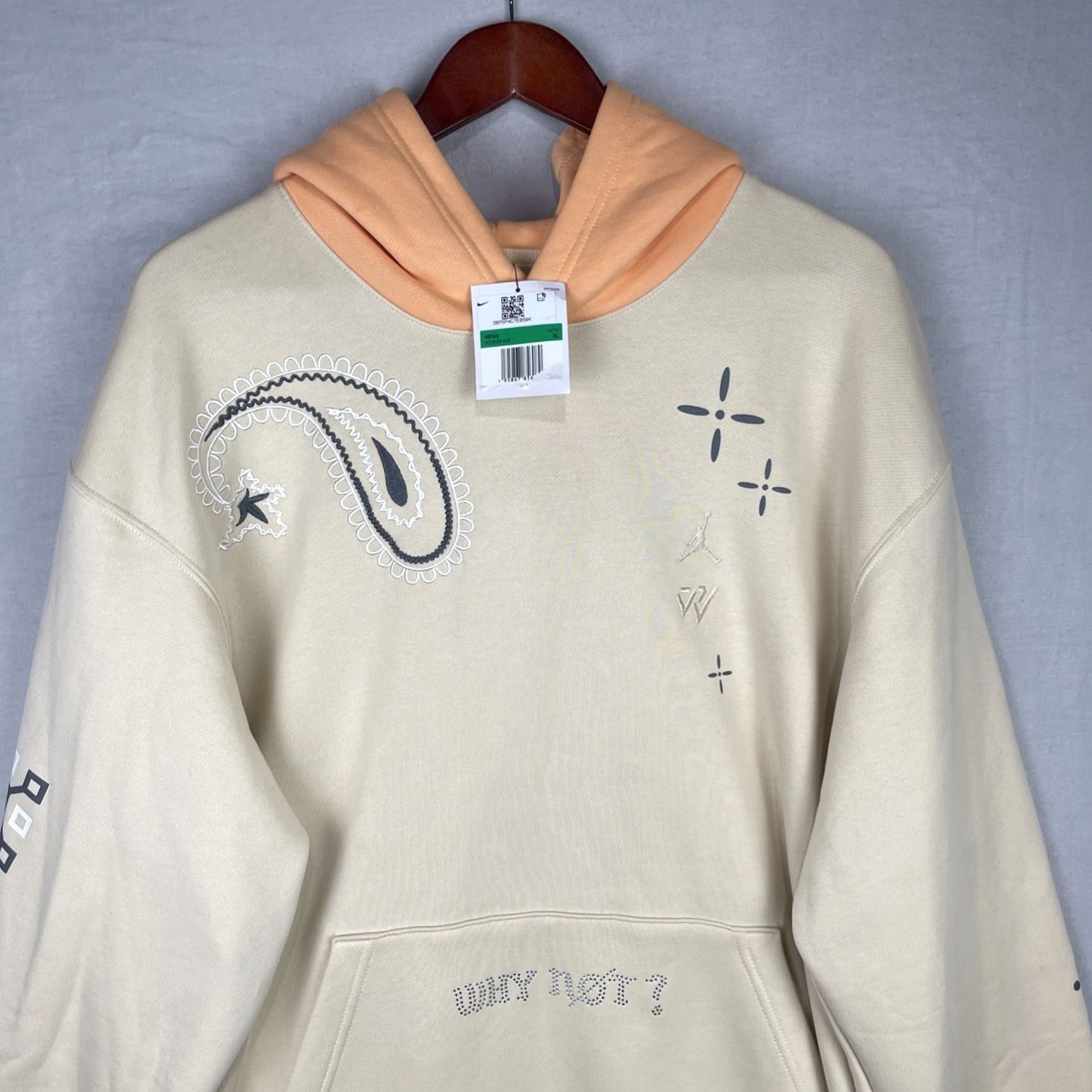 Jordan Brand Air Jordan Hoodie Mens XL Russell Westbrook Why Not? Sail Sweatshirt DO2503-235 Size US XL / EU 56 / 4 - 3 Thumbnail