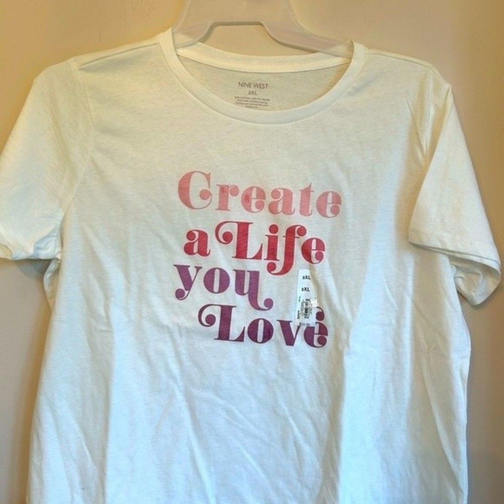 Nine West Nine West Womens Plus Size TShirt. Size 2XL. NWT. Size XXL / US 16-18 / IT 52-54 - 1 Thumbnail