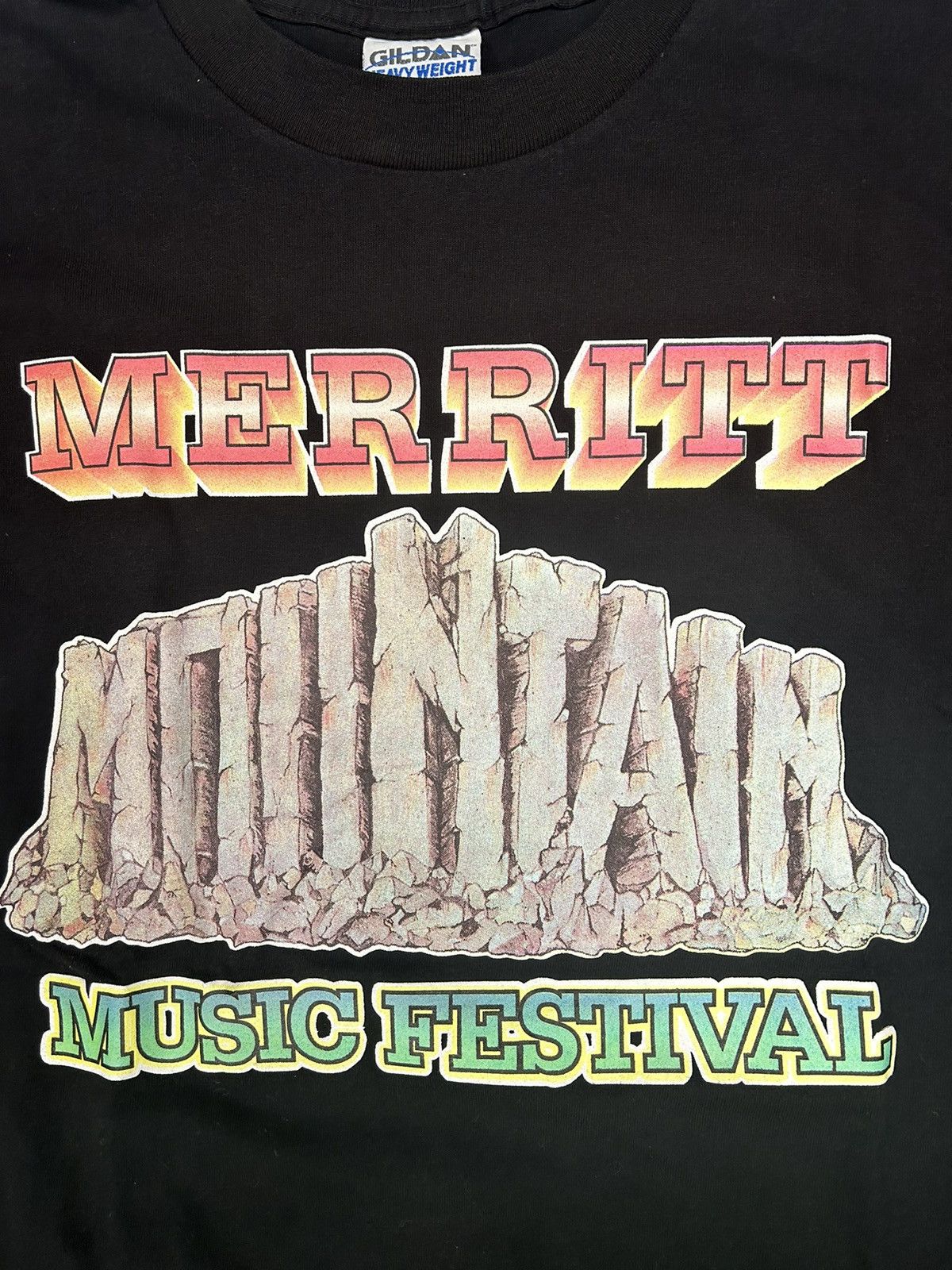 Band Tees Crazy Vintage 90s Merritt Music Festival Black Band T-Shirt Size US L / EU 52-54 / 3 - 3 Thumbnail