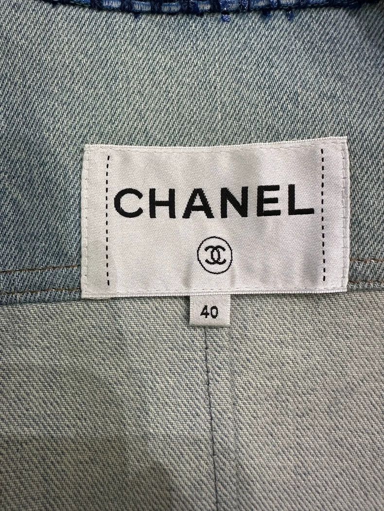 Chanel Chanel 20P lapel four-pocket silhouette denim jacket Size S / US 4 / IT 40 - 6 Thumbnail