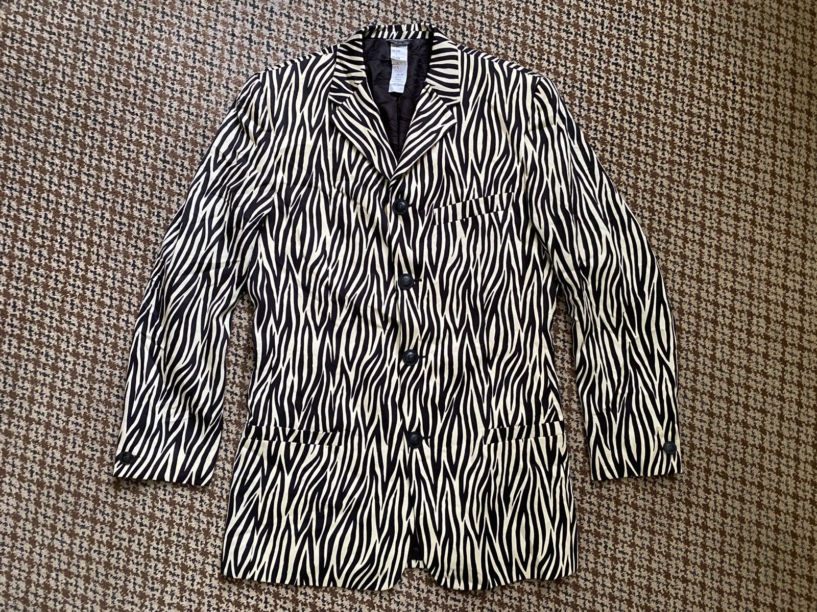 Versace Giani Versace Vintage Zebra Medusa Pure Wool Tailored Jacket Size 46S - 1 Thumbnail