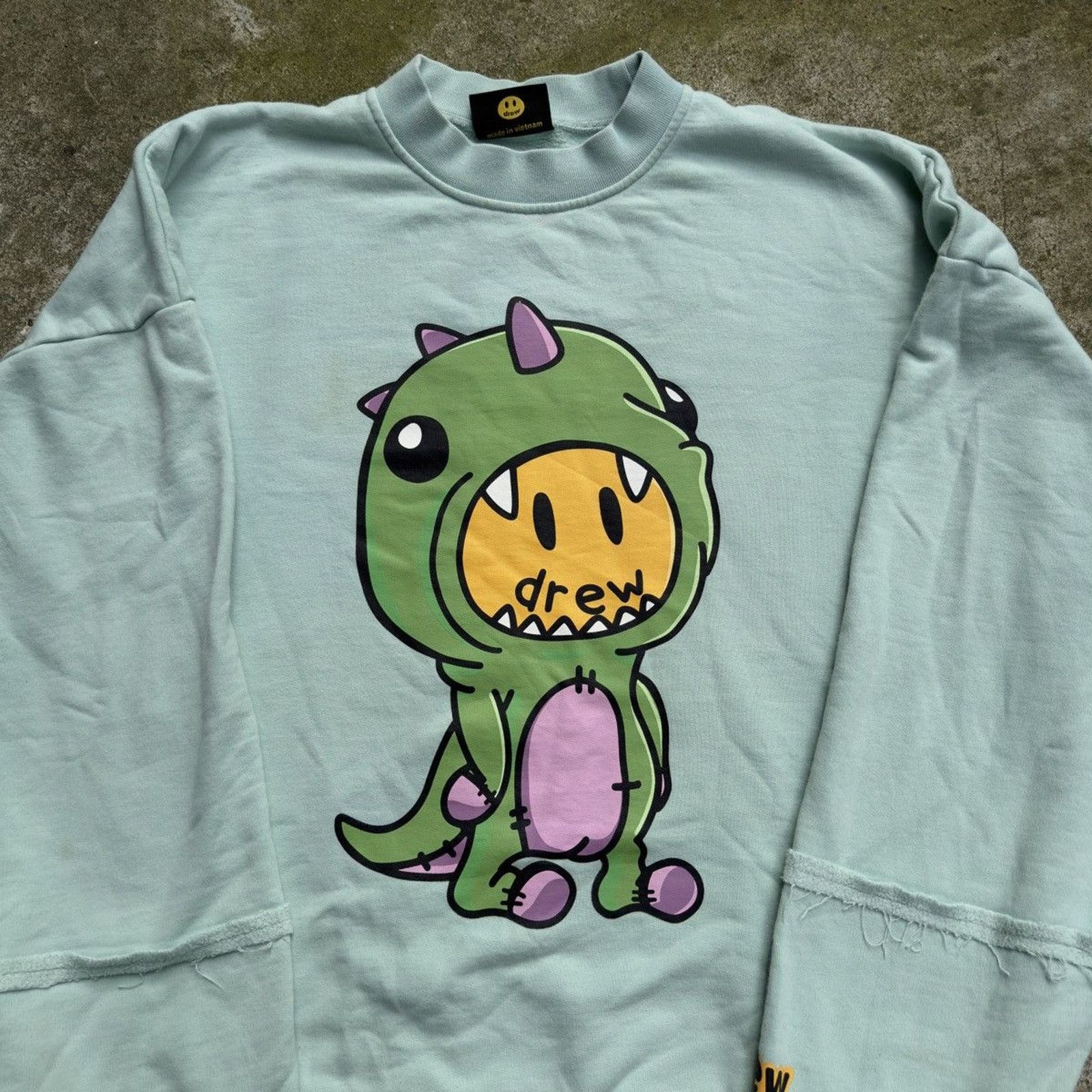 Drew House DREW HOUSE DINO DECONSTRUCTED CREWNECK SWEATSHIRT OVERSIZED Size US S / EU 44-46 / 1 - 3 Thumbnail