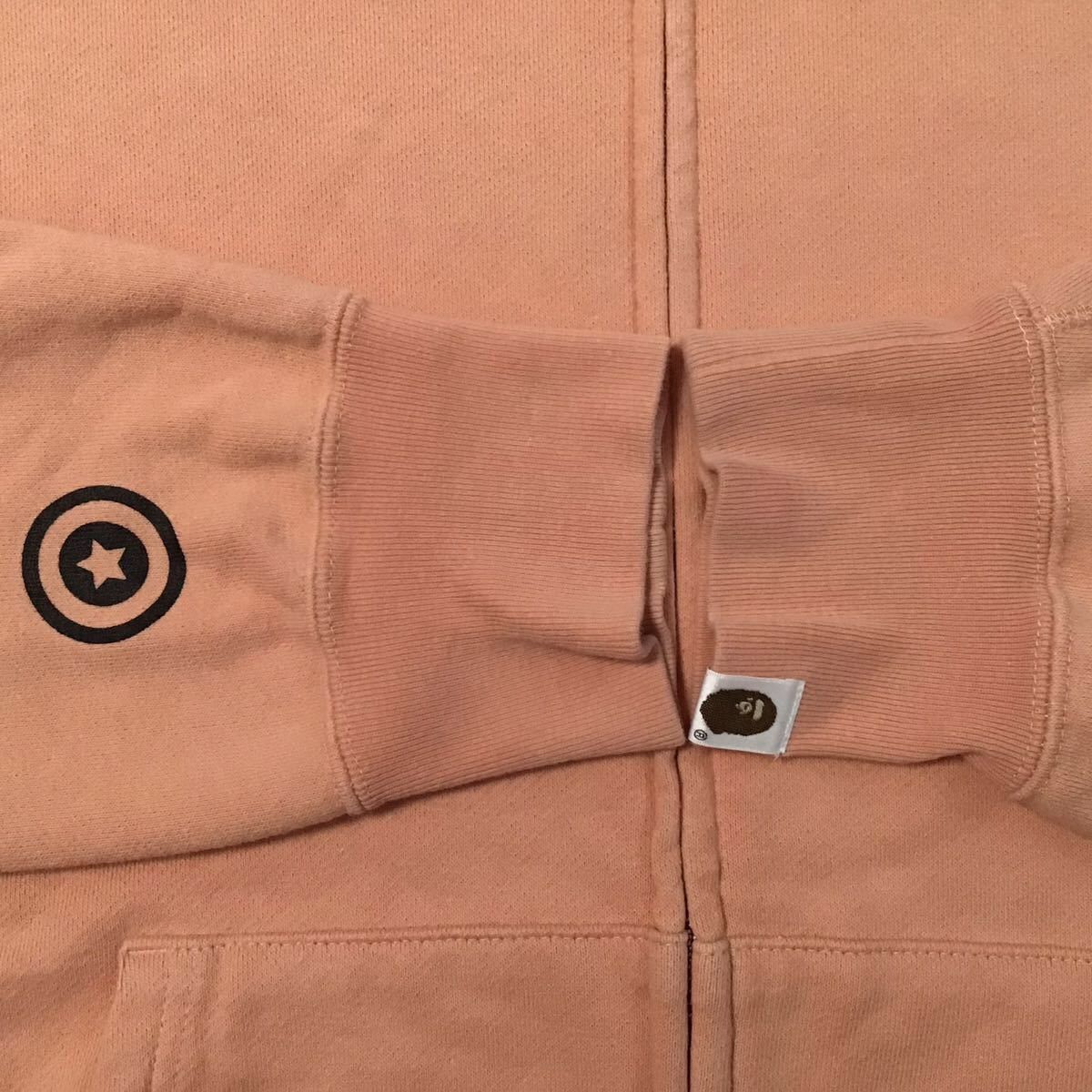 Bape BAPE Shark full zip hoodie salmon a bathing ape PONR Size US L / EU 52-54 / 3 - 6 Thumbnail
