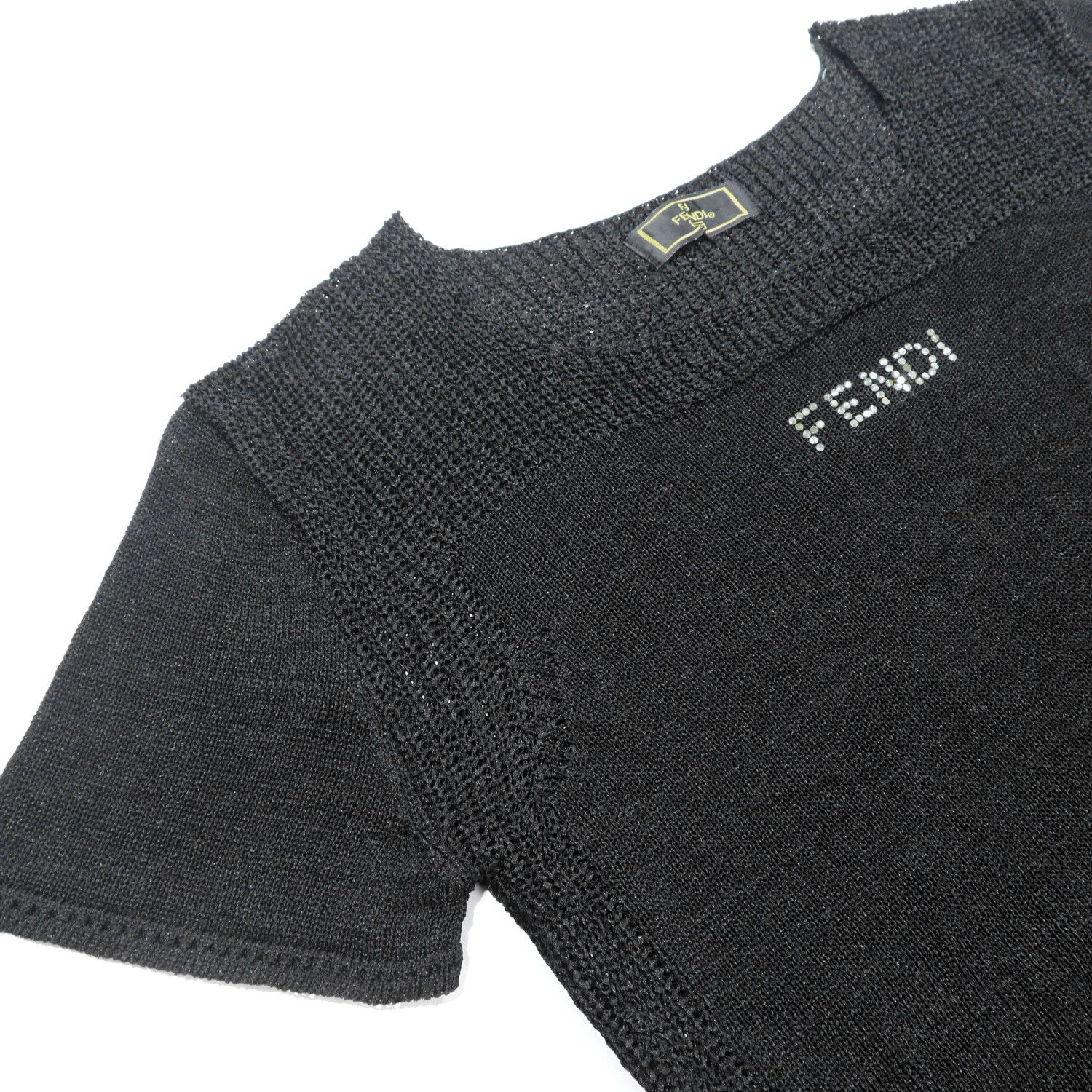 Fendi FENDI SMALL LOGO KNIT T-SHIRT Size M / US 6-8 / IT 42-44 - 7 Thumbnail