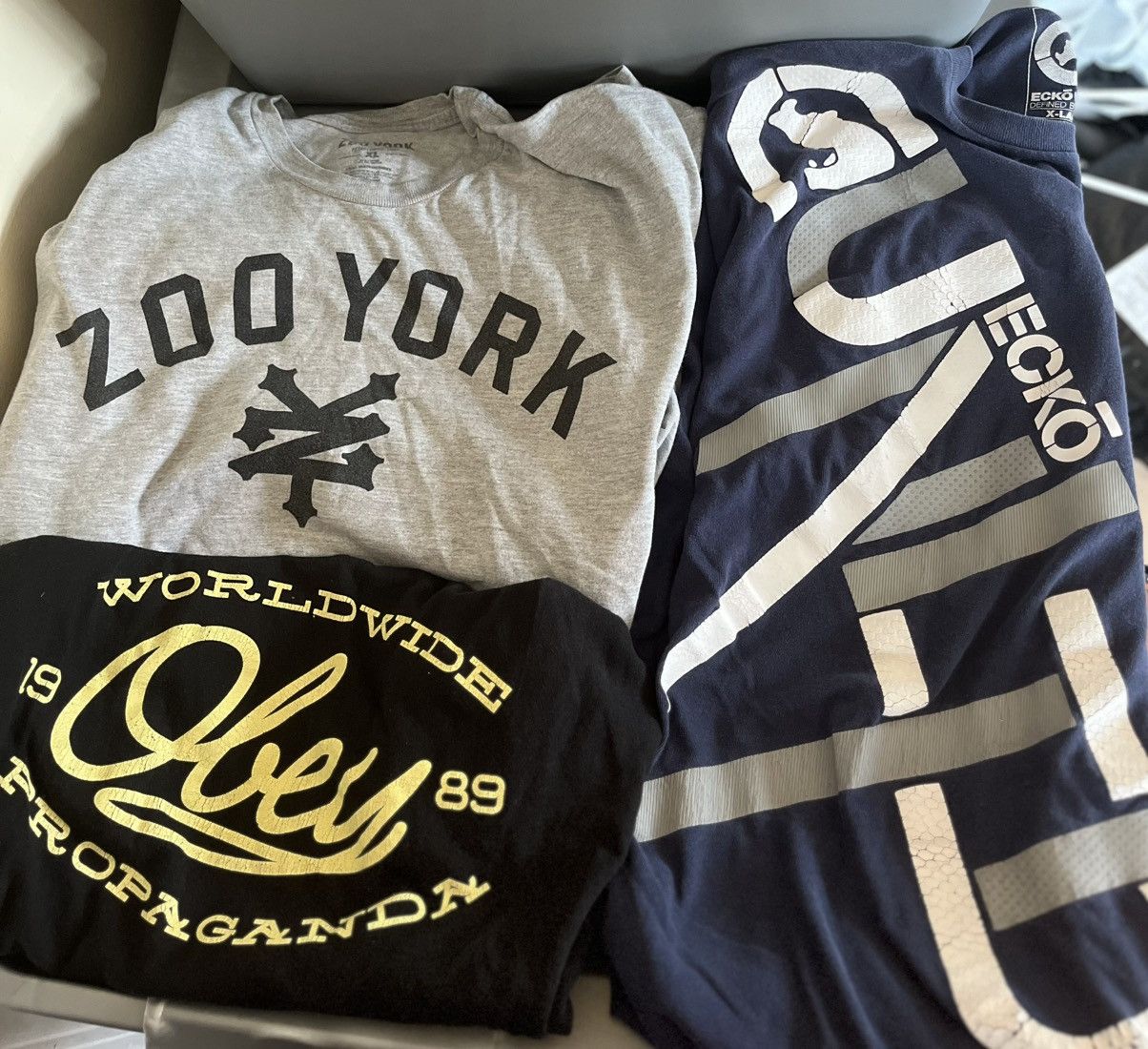 Ecko Unltd. 3 shirt y2k bundle AOP eco zoo york obey 100% cotton shirt b Size US XL / EU 56 / 4 - 1 Thumbnail
