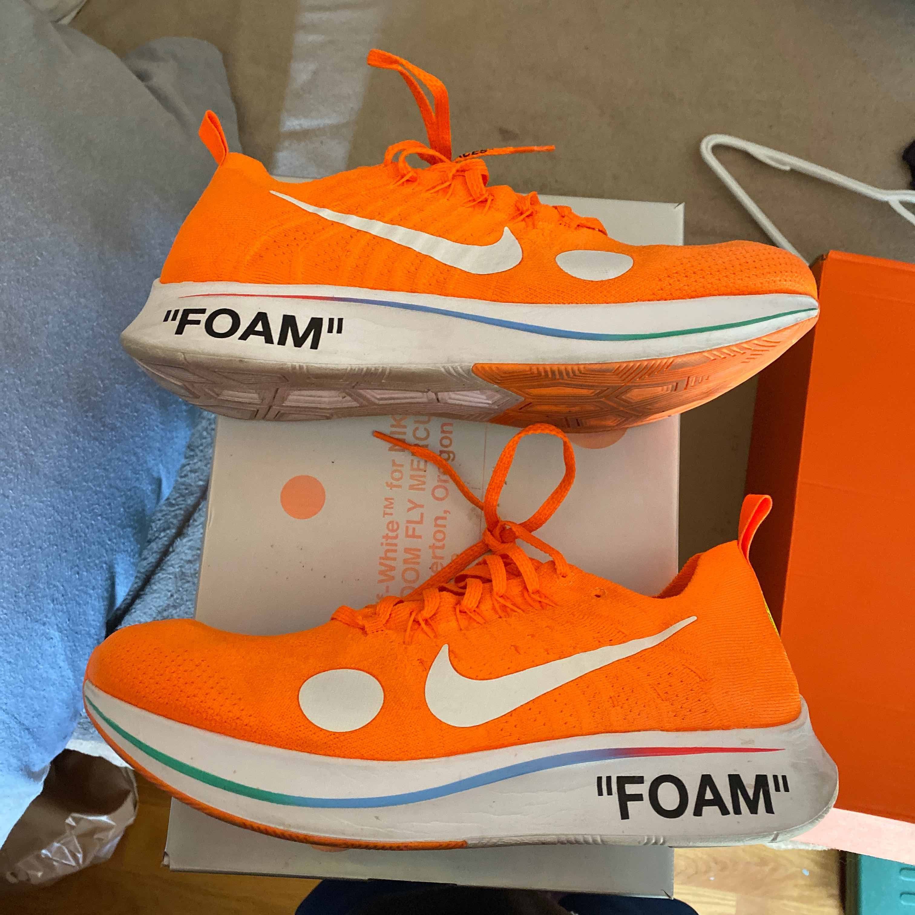 Nike Off White x Zoom Fly Mercurial Flyknit Total Orange Grailed