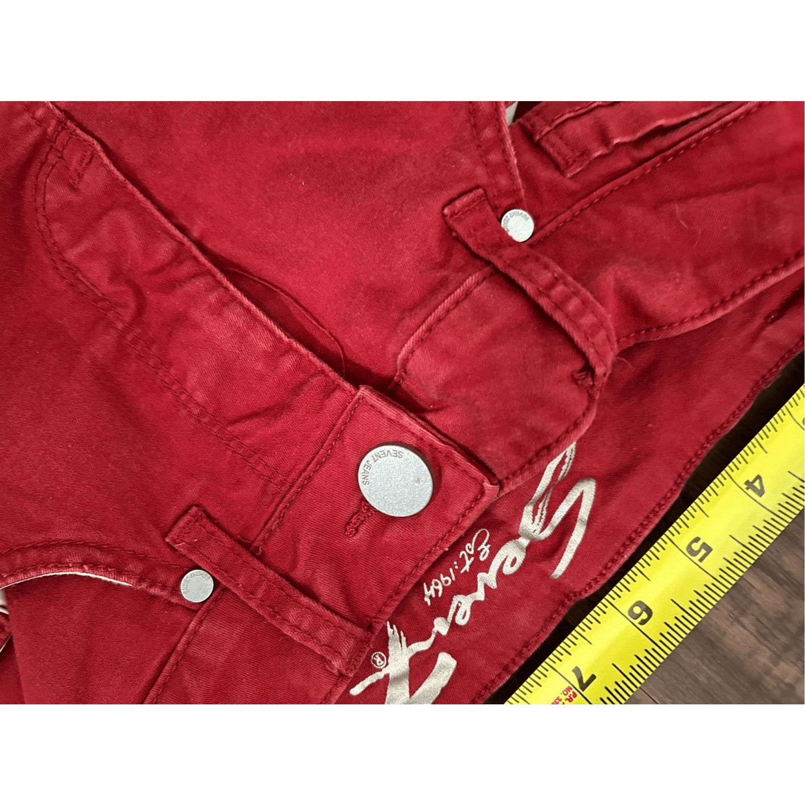 7 For All Mankind 7 For All Mankind Skinny Jeans in Bril Red, Sz 4, MSRP $179 Size 27" / US 4 / IT 40 - 4 Thumbnail