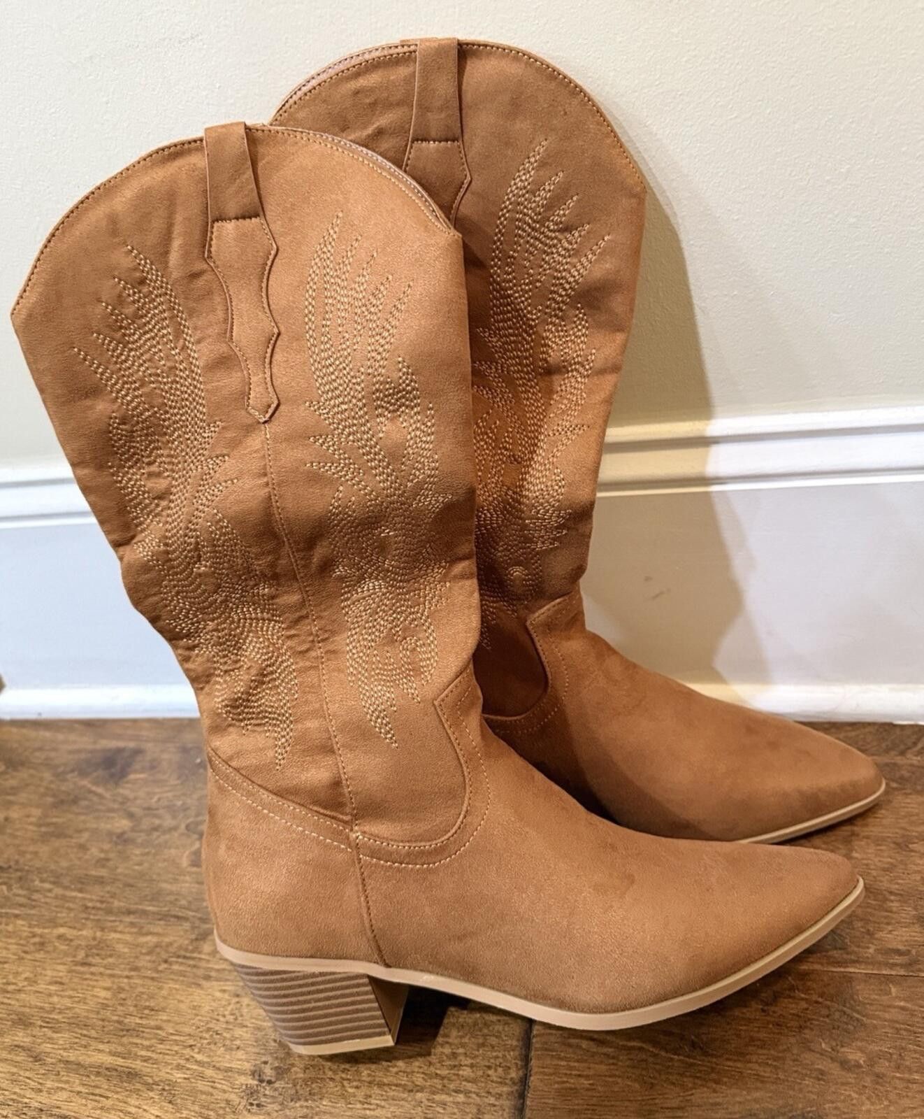 Ego Tripping EGO Eclipse Pointed Toe Mid Calf Western Cowboy Boots Size US 9 / IT 39 - 3 Thumbnail