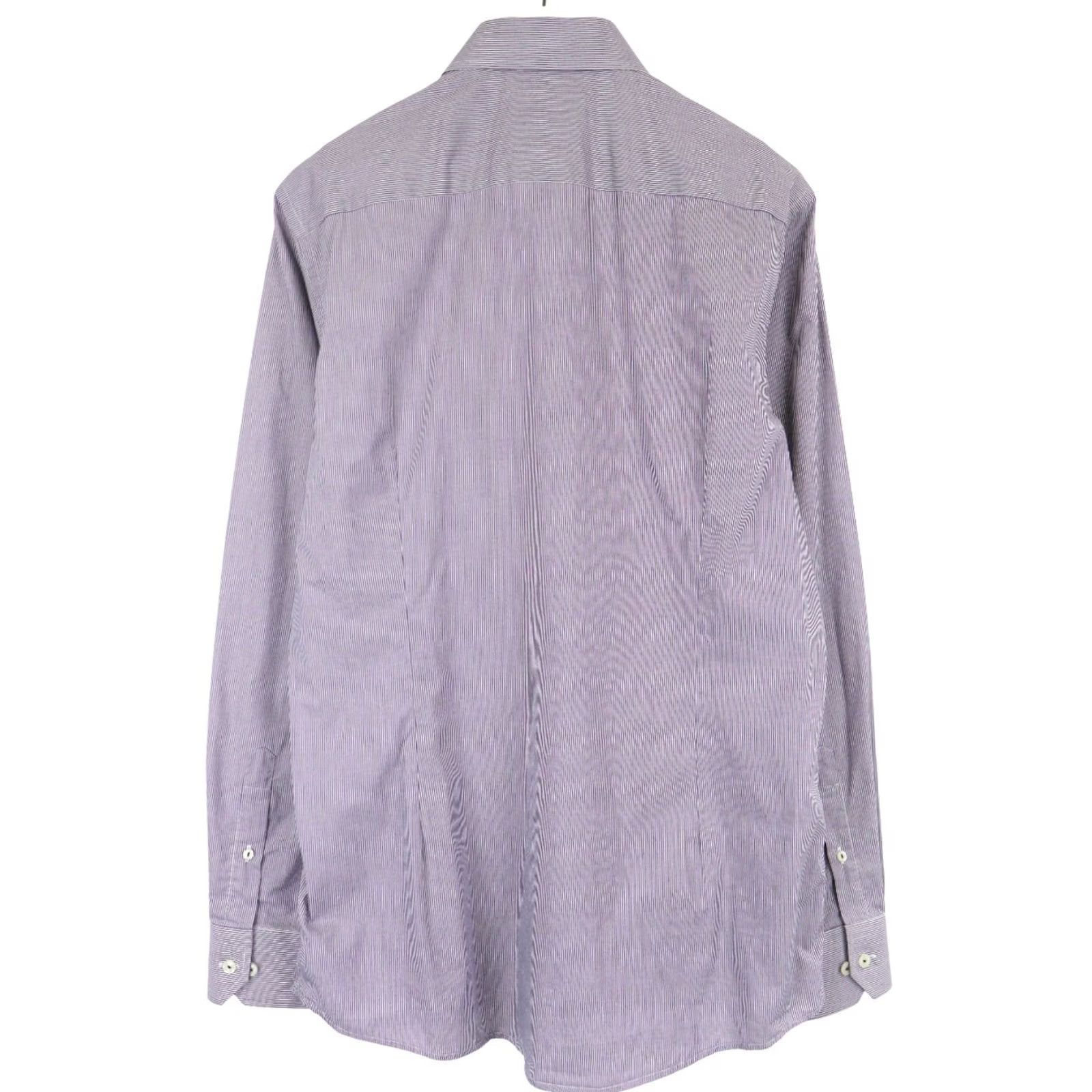 Eton ETON Contemporary Fine Twill Shirt Men's 43 / 17 Collared Button-Up Striped Purple Size US XL / EU 56 / 4 - 2 Thumbnail