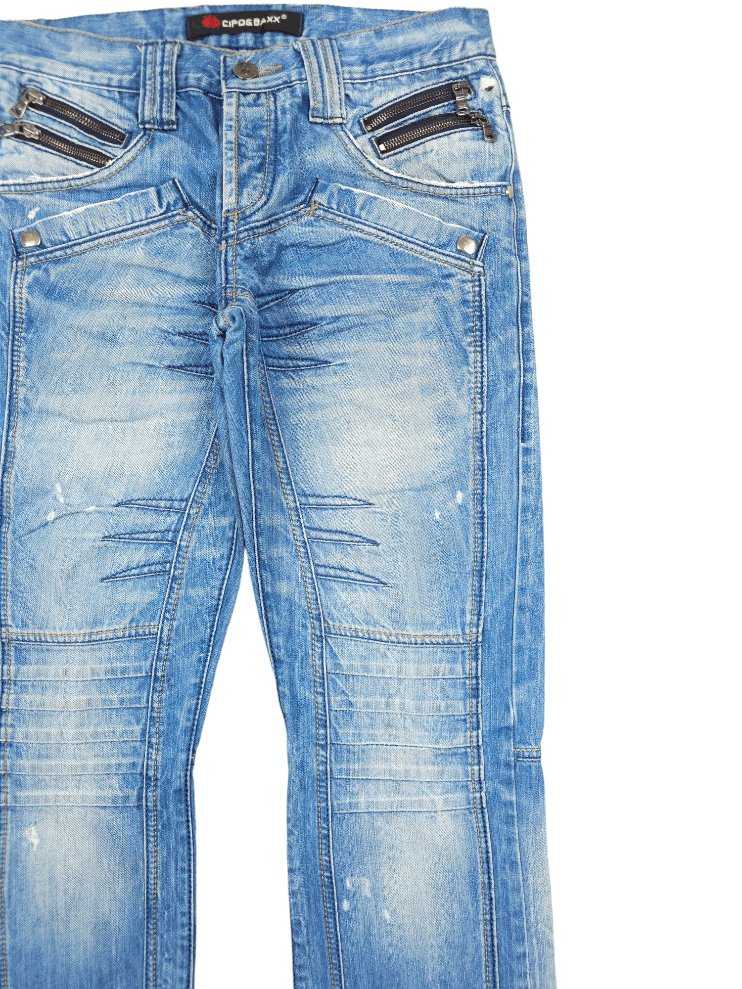 Japanese Brand 💎 Size 31/34 Cipo & Baxx Y2K Double Knee Denim Jeans Size US 31 - 4 Thumbnail
