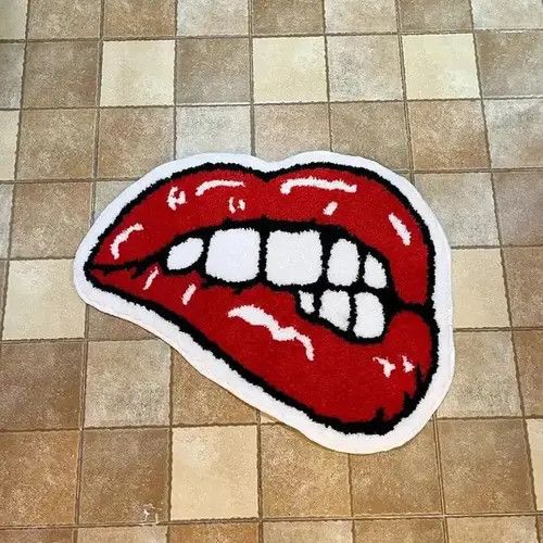 Other Red Lipsd Rug Soft Good Carpet 54x70cm Size ONE SIZE - 3 Thumbnail