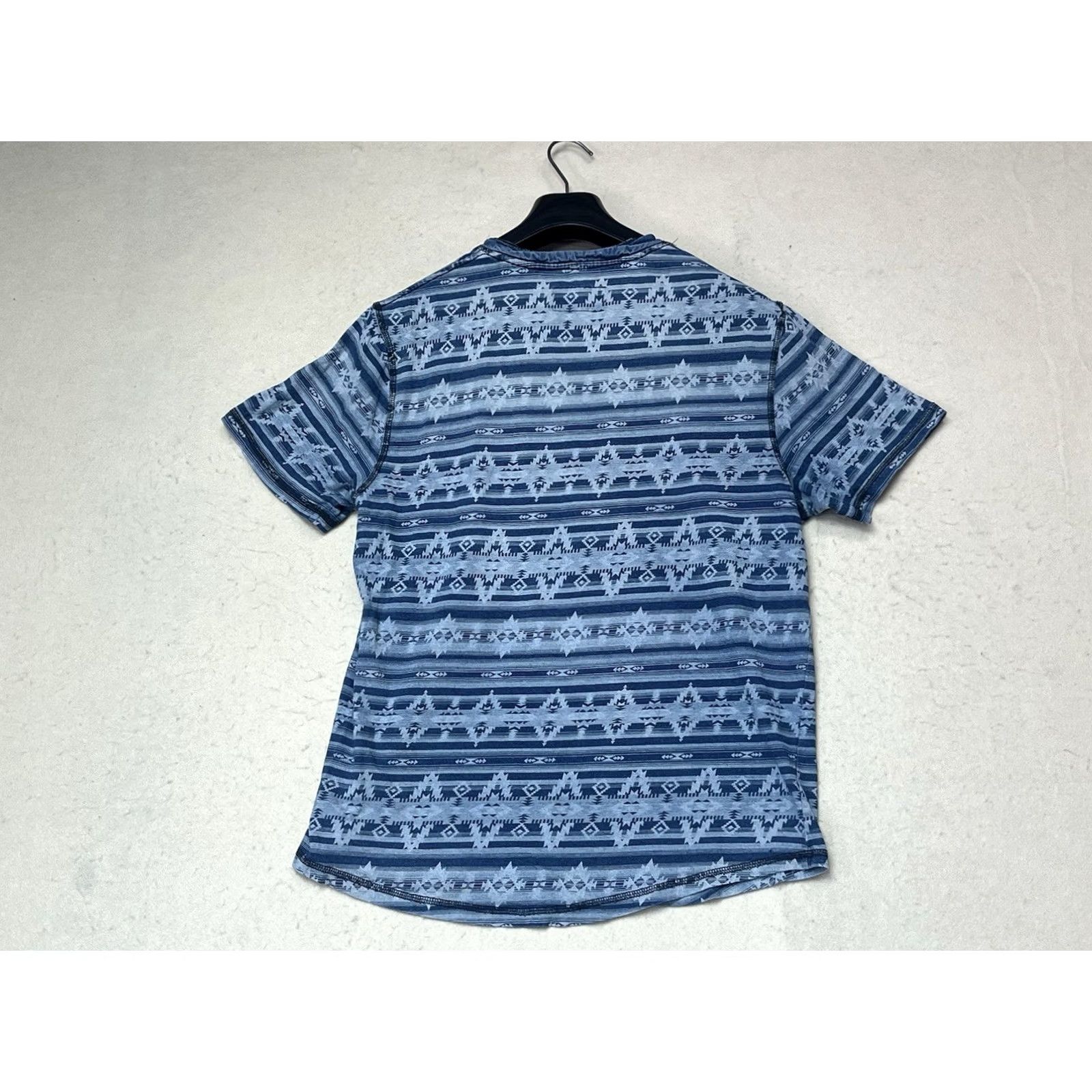 Vintage Lucky Brand Mens Medium Blue Polo Shirt Western Aztec Tribal Size US M / EU 48-50 / 2 - 2 Thumbnail