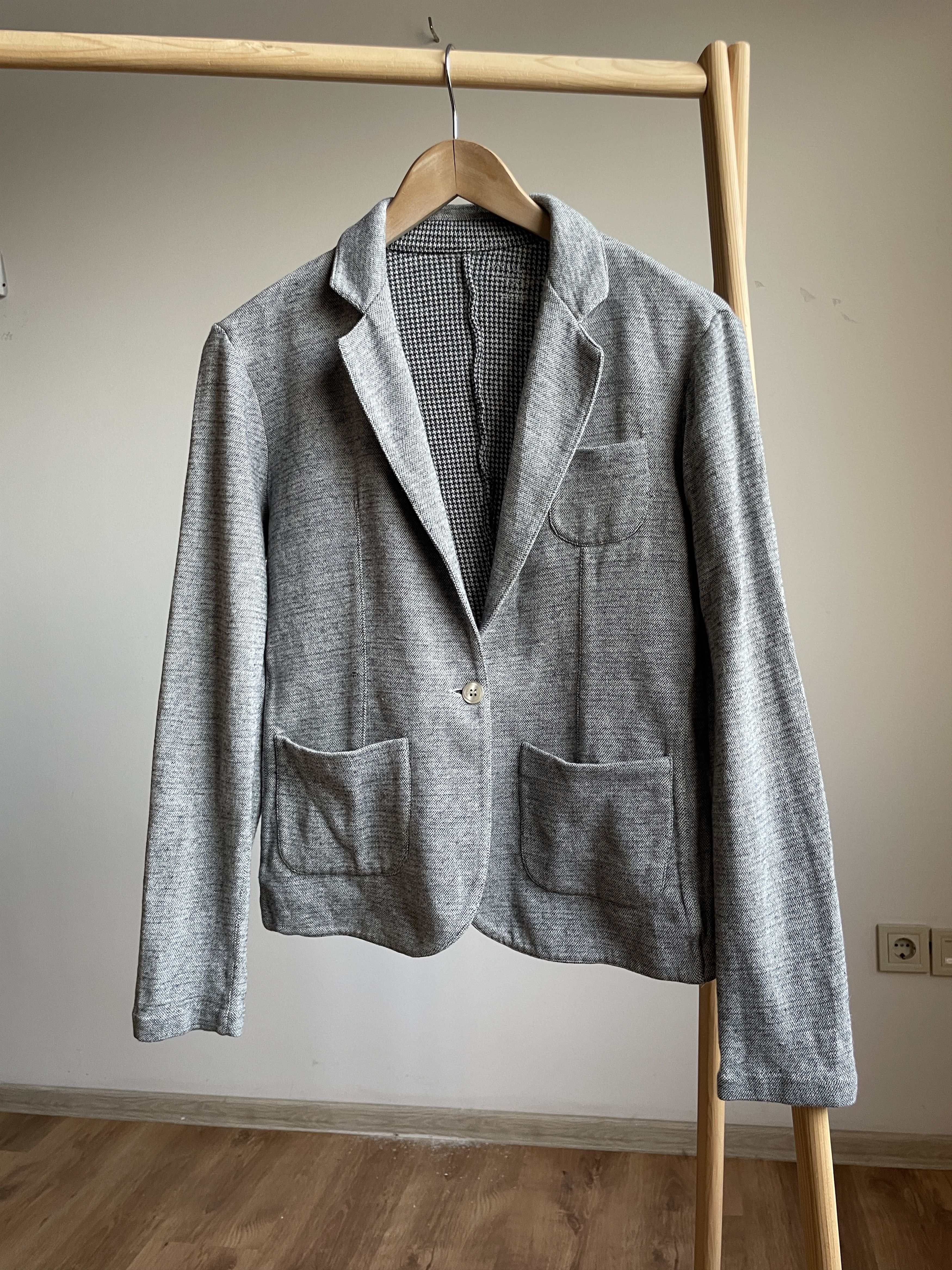 MAJESTIC FILATURES Majestic Filatures Cotton Cashmere Houndstooth Womens Blazer Size S / US 4 / IT 40 - 1 Thumbnail