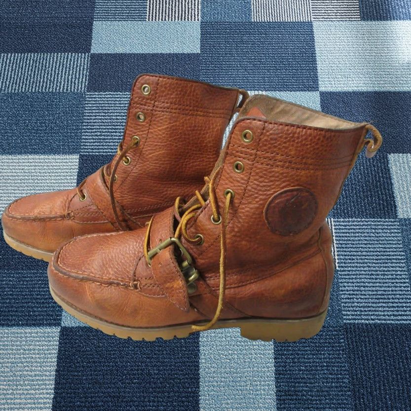 Polo Ranger BO-CSL Tumbled Leather Combat Boots Tumbled Leather Polo Boots Ranger Polo Ralph Lauren Tumbled  main image 4