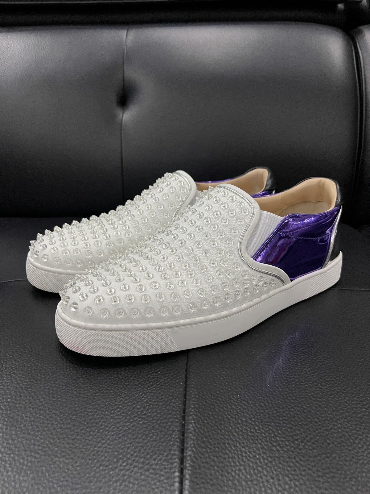 Christian Louboutin Christian Louboutin Transparent Studded Red Sole Sneakers Size US 10.5 / EU 43-44 - 1 Thumbnail