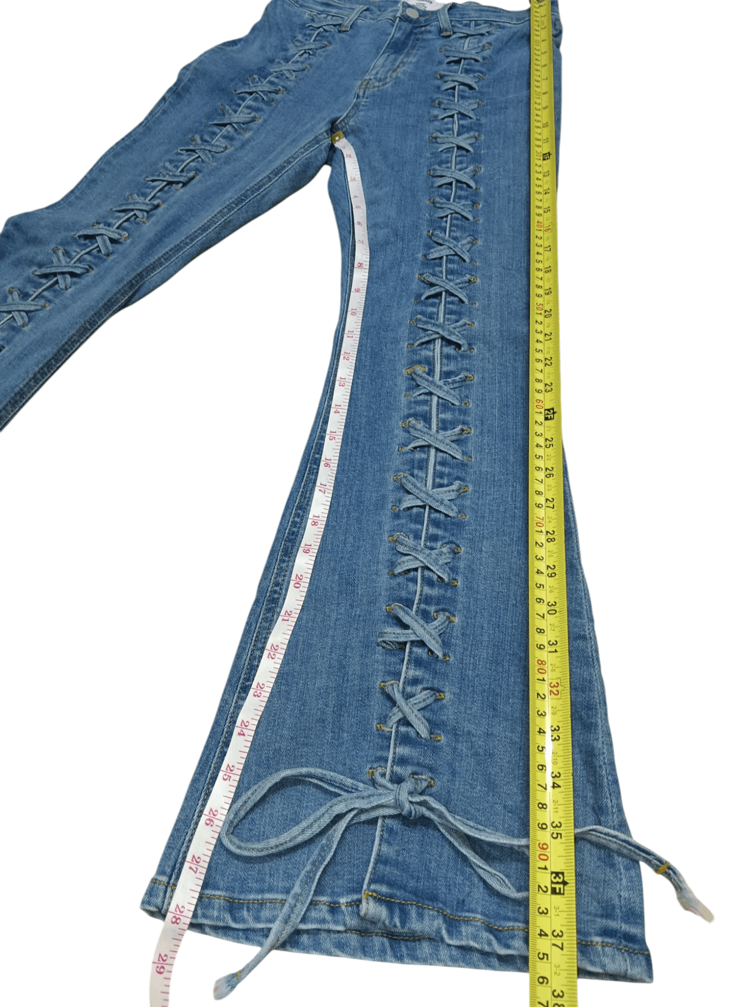 Tornado Mart 💥Jóuetie💥 Lace Up Stretchable Super Flare Denim Size 26" / US 2 / IT 38 - 7 Thumbnail
