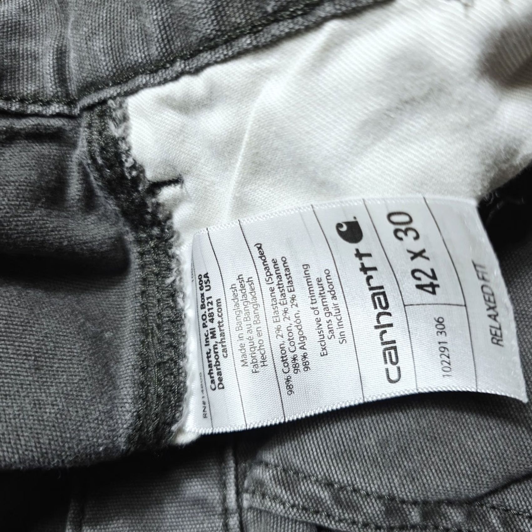Carhartt Carhartt Pants Mens 42x30 Gray Rugged Flex Relaxed Fit Canvas Work Pant BN2291-M Size US 42 / EU 58 - 7 Thumbnail