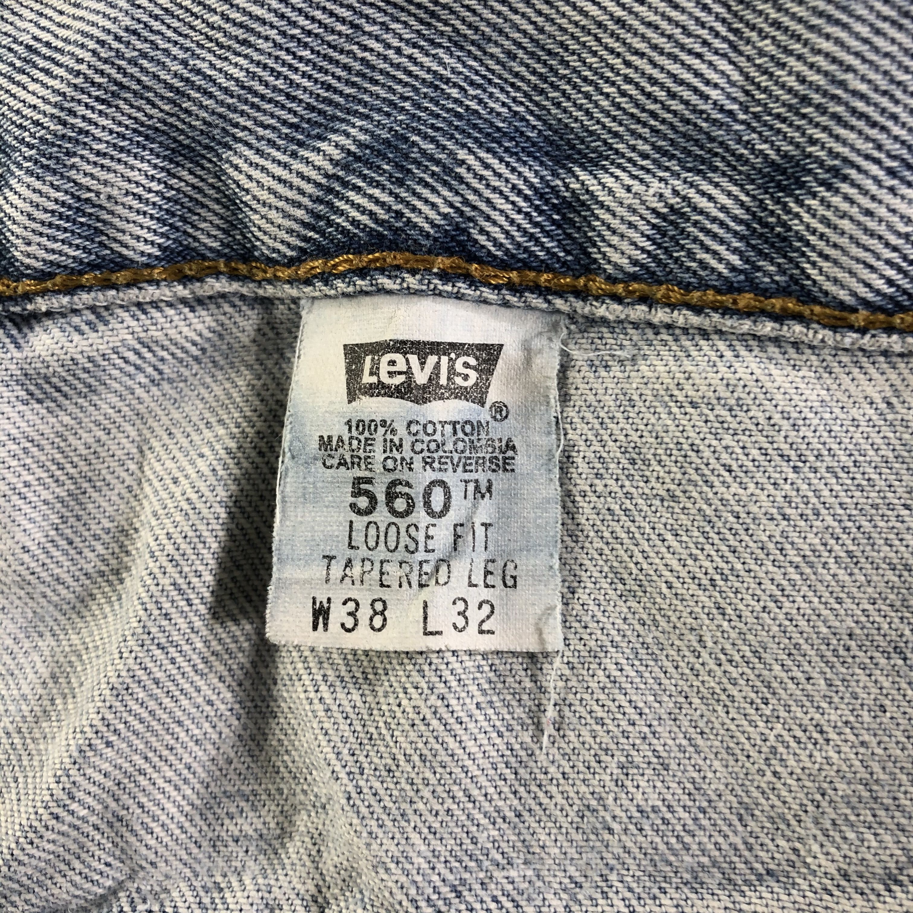 Levi's Vintage 90s Light Wash Levis 560 Jeans-J4311 Size US 38 / EU 54 - 12 Thumbnail