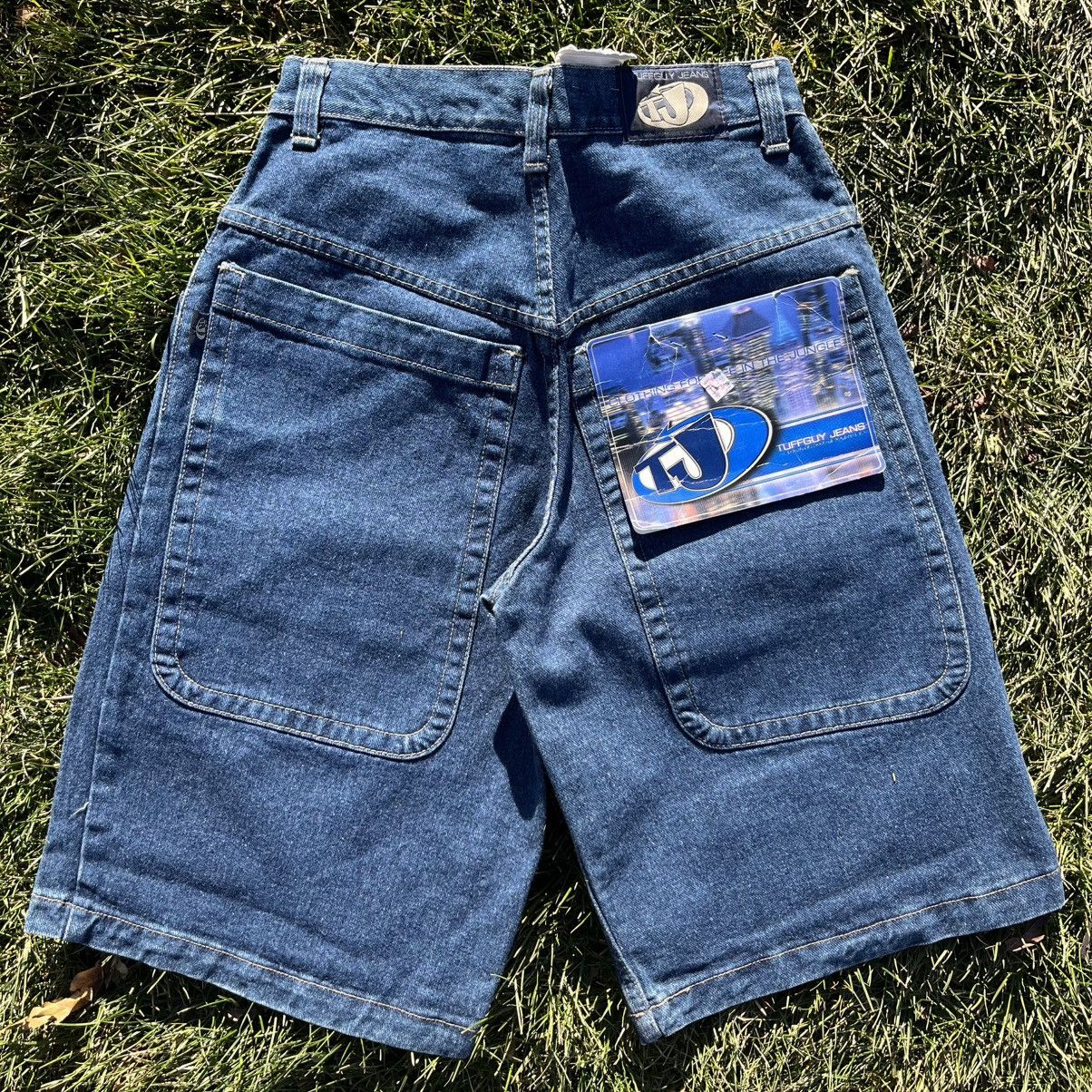 Vintage Brand New Y2K TUFF GUY Baggy Denim Shorts Size US 28 / EU 44 - 1 Thumbnail