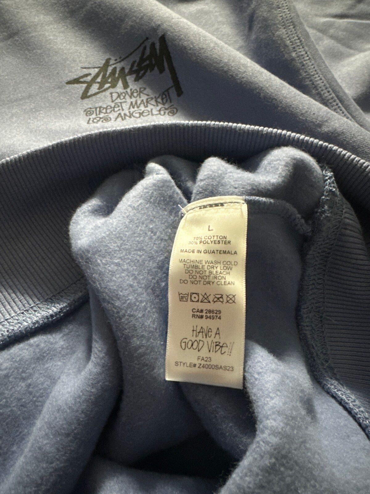 Stussy Blue Stussy Dover Street Market Los Angeles Hoodie Size US L / EU 52-54 / 3 - 6 Preview