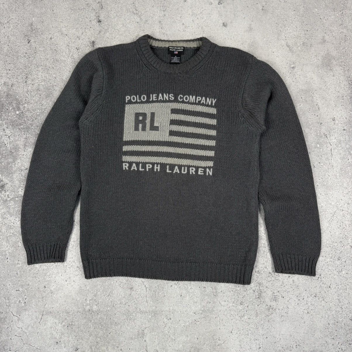 Polo Ralph Lauren Polo Jeans Co. Ralph Lauren Big Logo Knitted Cotton Sweater Size US M / EU 48-50 / 2 - 1 Thumbnail