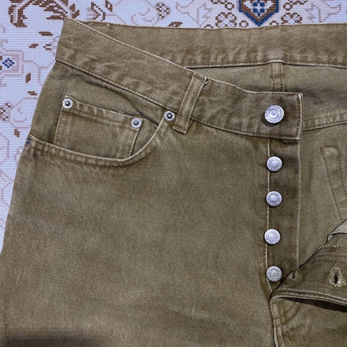 Helmut Lang HELMUT LANG SAND VINTAGE STAINED DENIM CLASSIC CUT Size US 31 - 5 Thumbnail