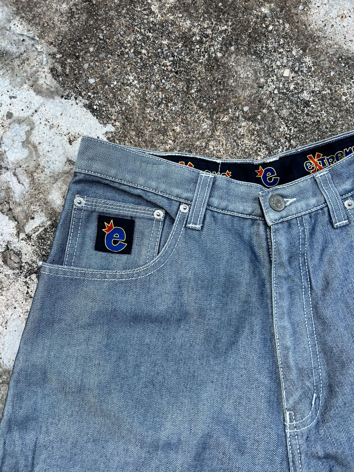 JNCO Extrems Y2K Baggy Denim Hip Hop Style Size US 30 / EU 46 - 6 Thumbnail