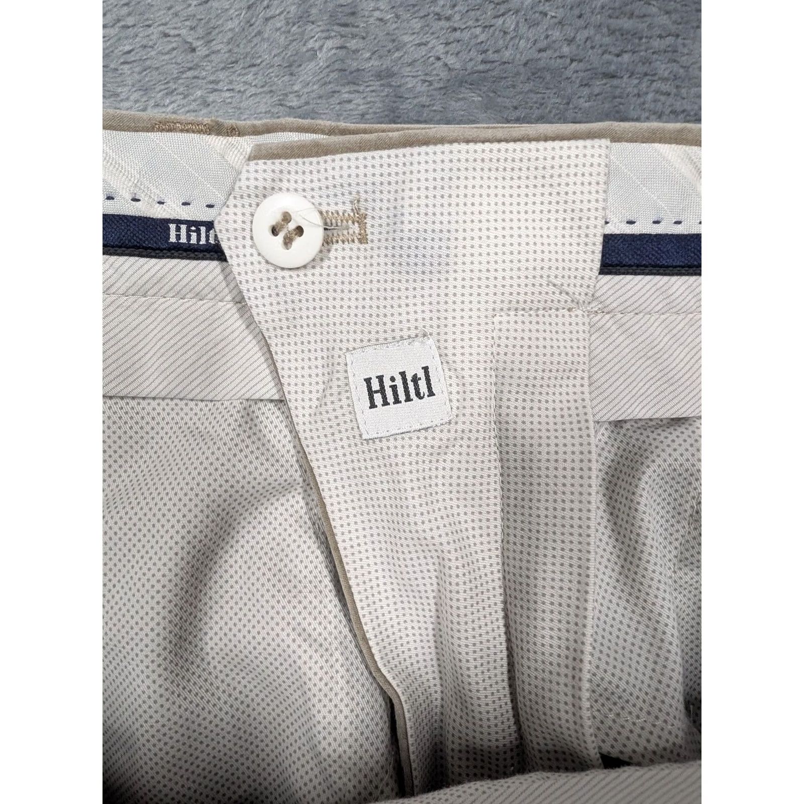 Vintage Hiltl Pants Mens 34x38 Chino Dayne-So Flat Front Beige Khaki Pockets Straight Leg 34 Waist 34 Inseam Regular Size Mens Size US 34 / EU 50 - 7 Thumbnail
