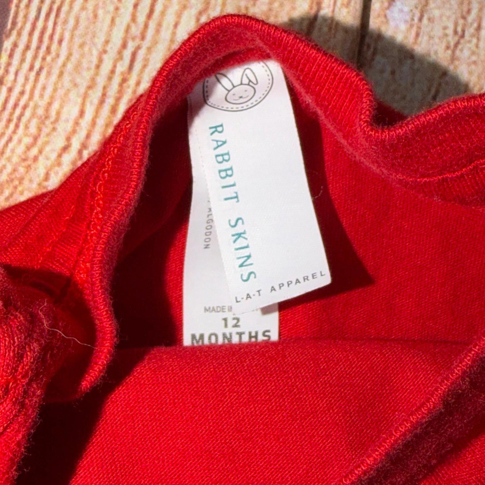 Other Rabbit Skins 'Say No to Drugs' Red T-Shirt 12 Months Size US XXS / EU 40 - 3 Thumbnail