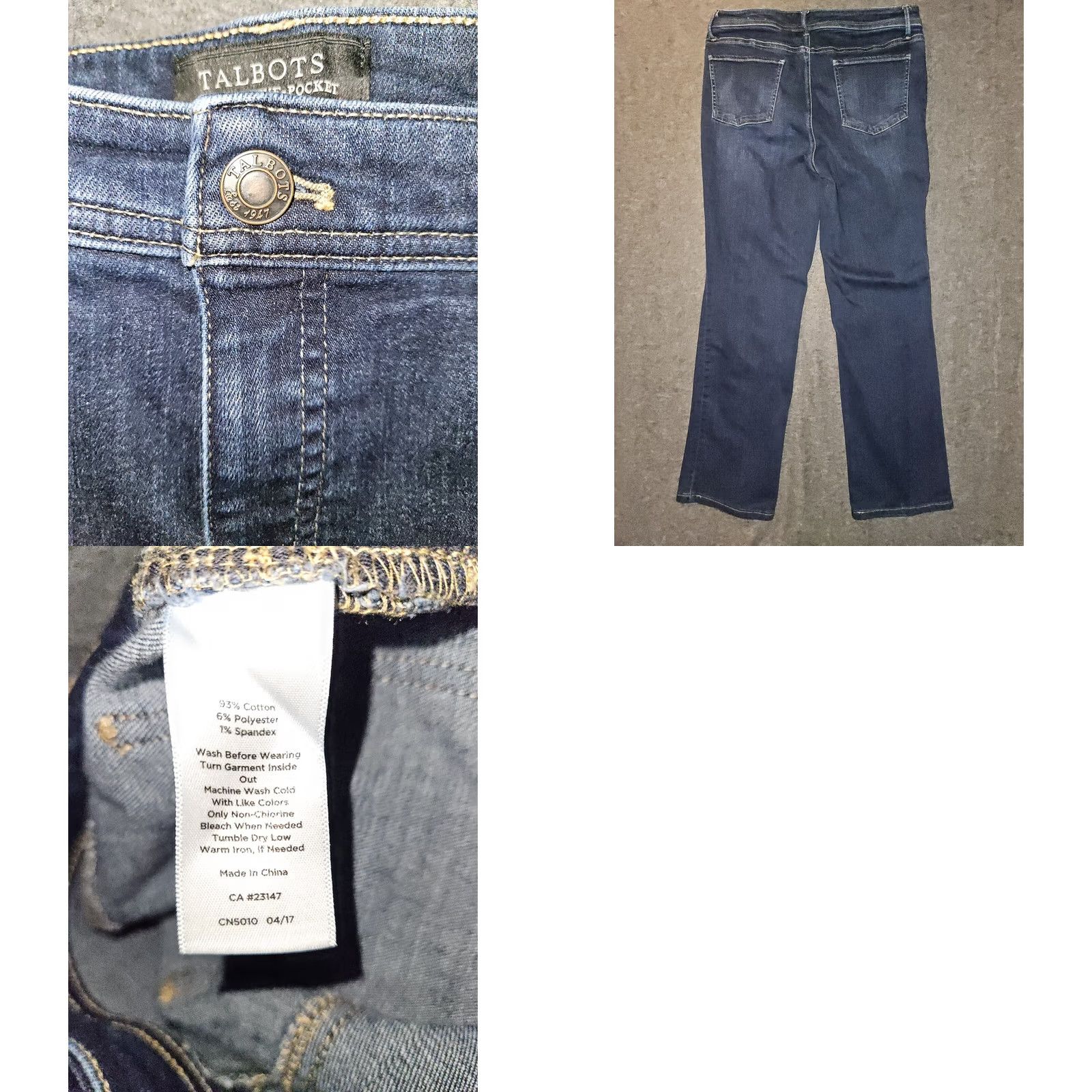 Talbots Talbots Jeans Women's 12 Barely Boot High Waist Blue 5-Pocket Denim City Preppy Jeans Bootscut Womens Regular 28.5in Inseam Size 34" / US 12 / IT 48 - 8 Thumbnail