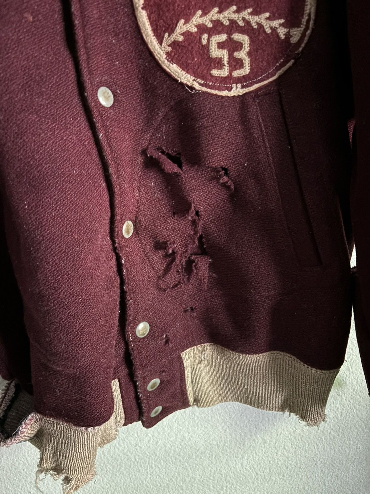 Vintage True Vintage 50s Butwin Thrashed Varsity Jacket Size US XL / EU 56 / 4 - 14 Thumbnail