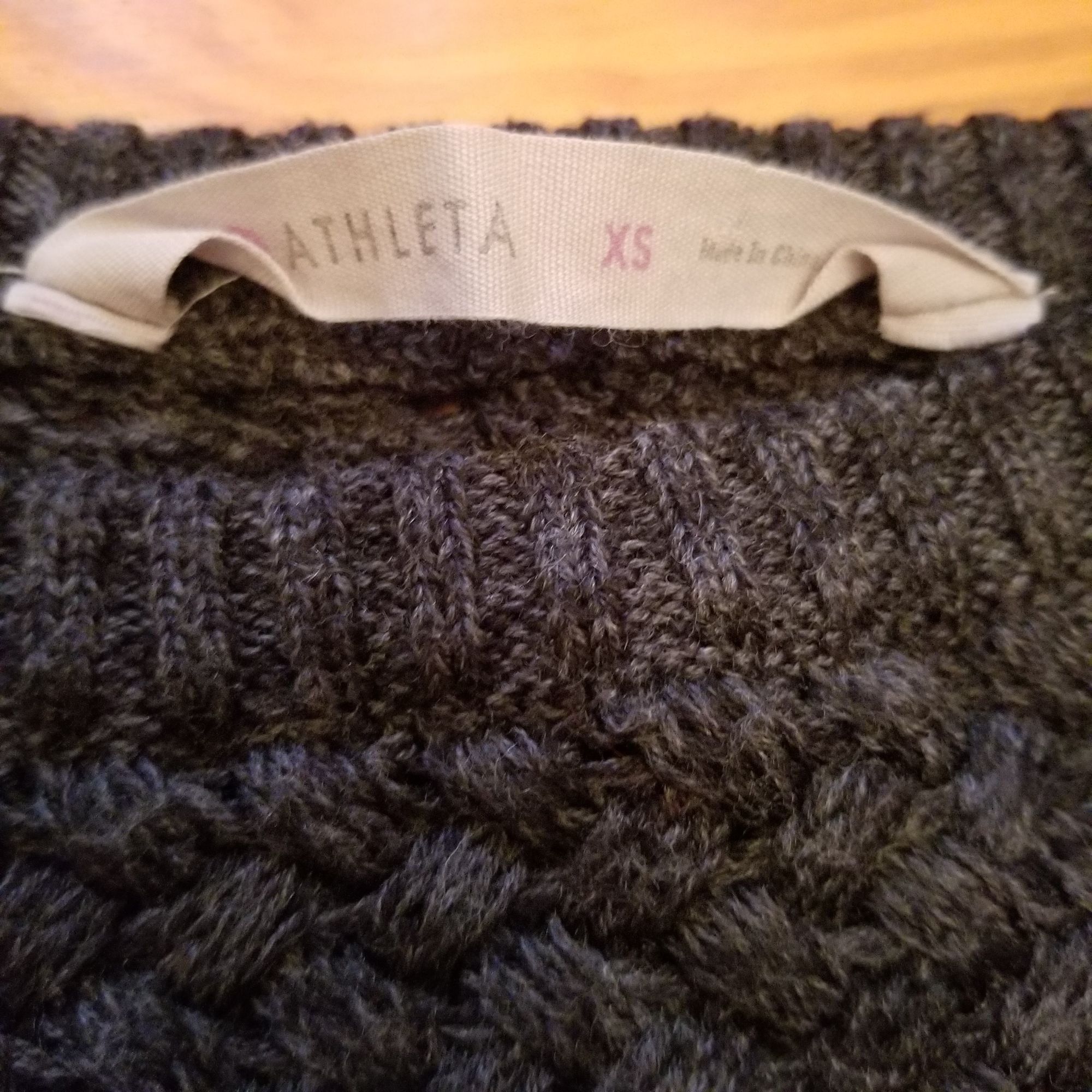 Athleta Athleta XS Grey CYPRESS Basket Weave Pullover Sweater Tunic Size XS / US 0-2 / IT 36-38 - 3 Thumbnail