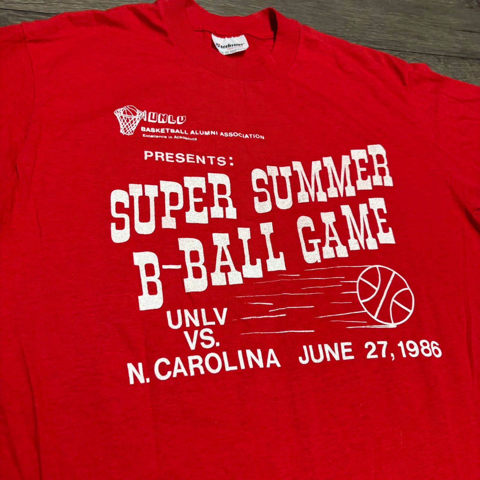 Vintage Vintage UNLV Super Summer B-ball Game 1986 Sz L Tee Red Size US L / EU 52-54 / 3 - 2 Thumbnail